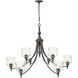 Keating 9 Light 44 inch Antique Black Iron Chandelier Ceiling Light
