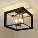 Smyth 3 Light 12 inch Matte Black Semi-Flush Mount Ceiling Light in Clear Glass