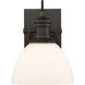 Hines 1 Light 8 inch Rubbed Bronze Bath Vanity Wall Light in Opal Glass