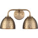 Shepard 2 Light 15.5 inch Modern Brass Vanity Light Wall Light