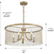 Marilyn 5 Light 25 inch Peruvian Gold Chandelier Ceiling Light in Crystal Strands