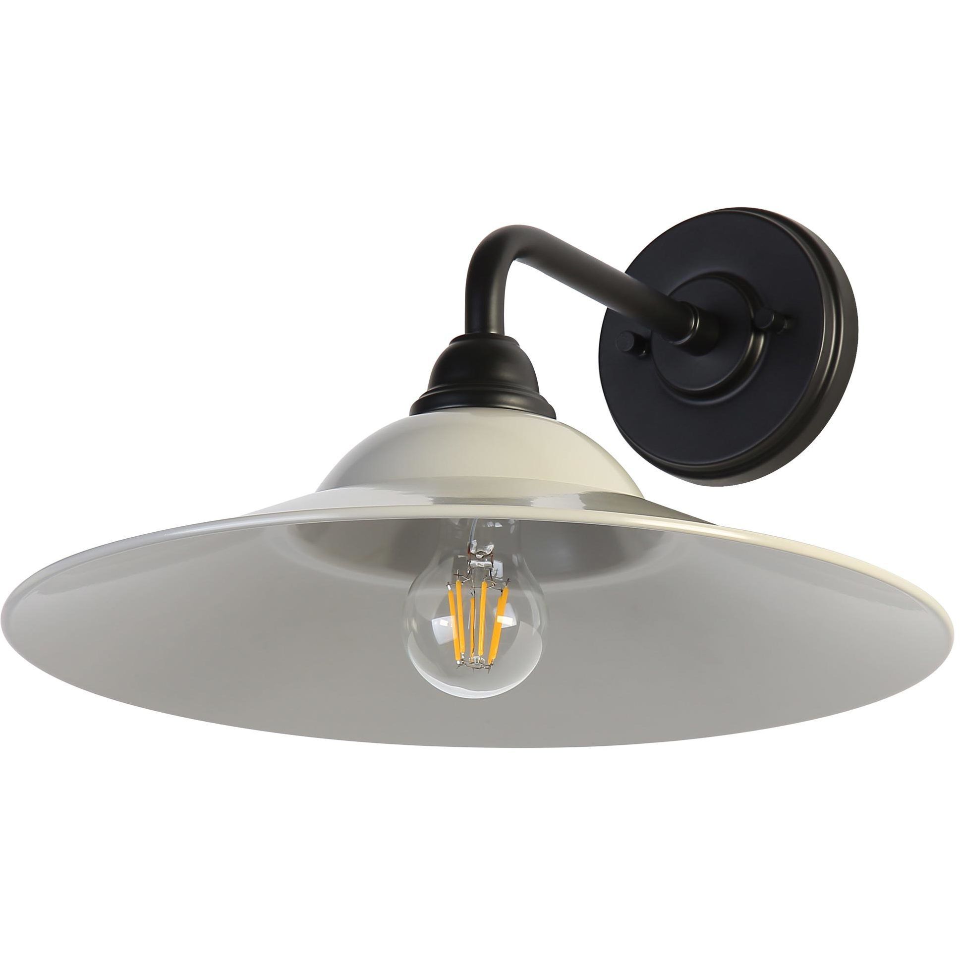 Yep Croma 1 Light 15.5 inch Matte Black Outdoor Wall in No Glass, Warm Gray