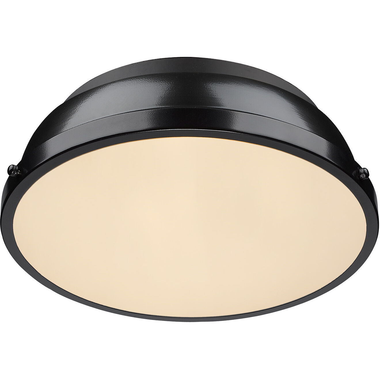 Yep Duncan 2 Light 14 inch Matte Black Flush Mount Ceiling Light, Damp