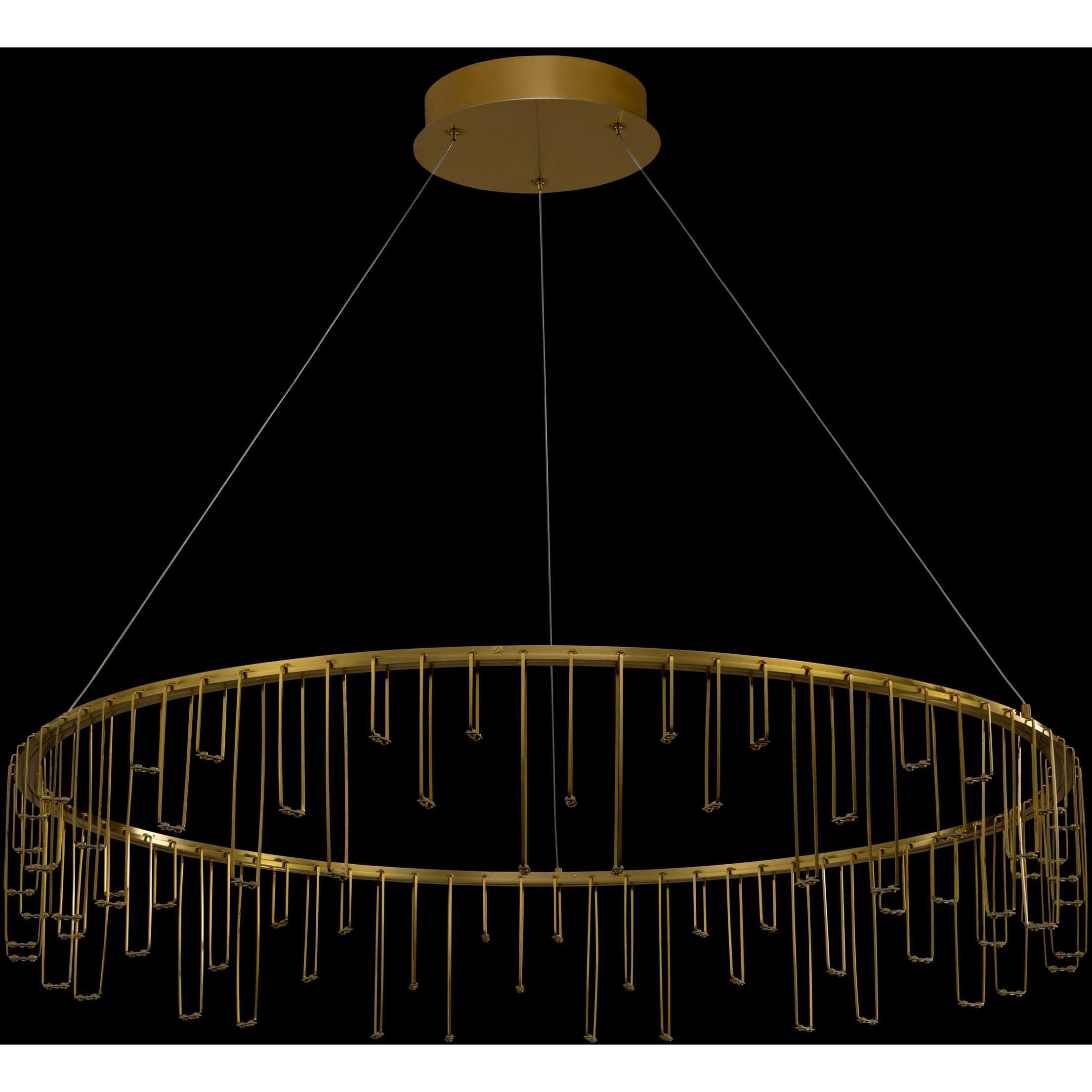 Lucerna 39.38 inch 34.56 watt Stainless Steel Gold Chandelier Ceiling Light