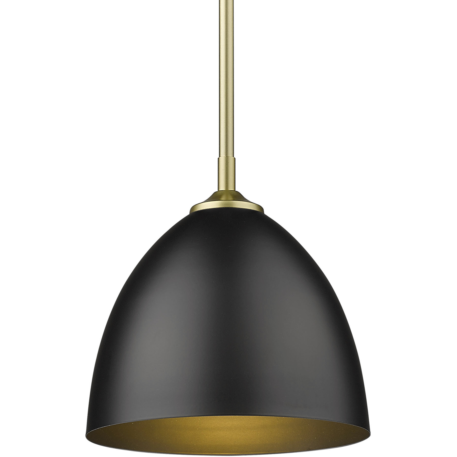 Yep Zoey 1 Light 9 inch Olympic Gold Pendant Ceiling Light in Matte Black, Small