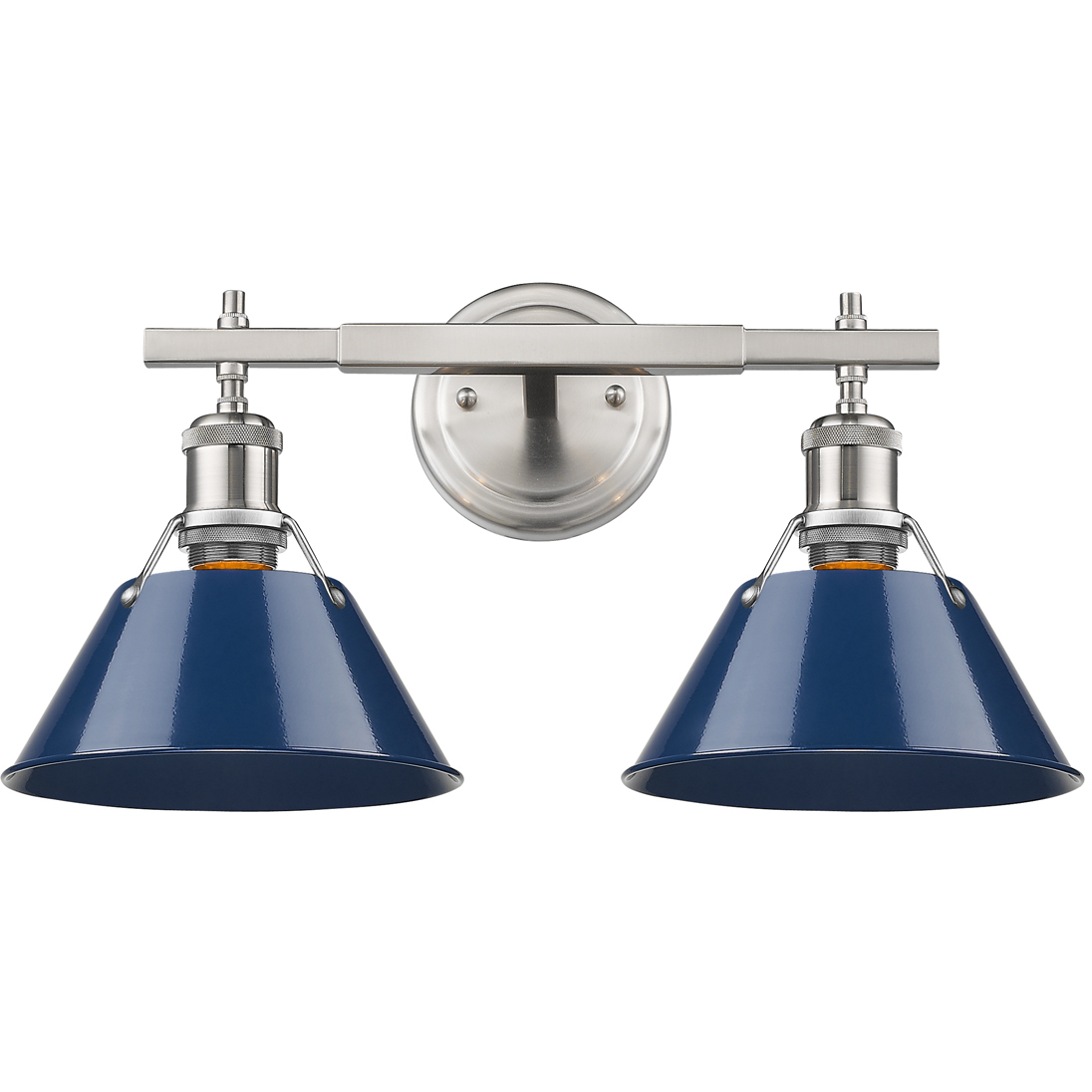 Yep Orwell Vanity Wall Light in Pewter, Navy