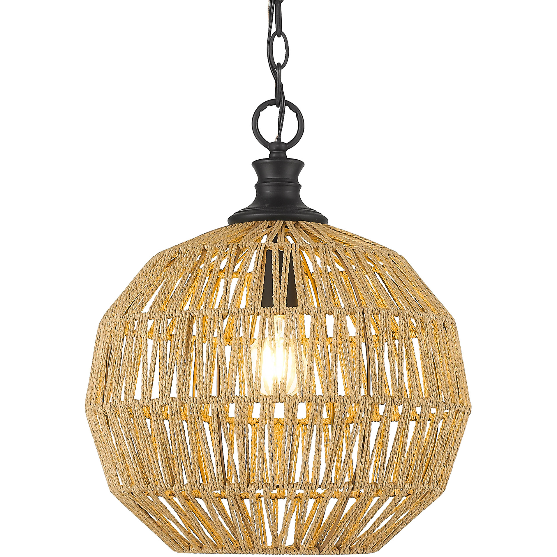 Florence 1 Light 14 inch Matte Black Pendant Ceiling Light, Medium