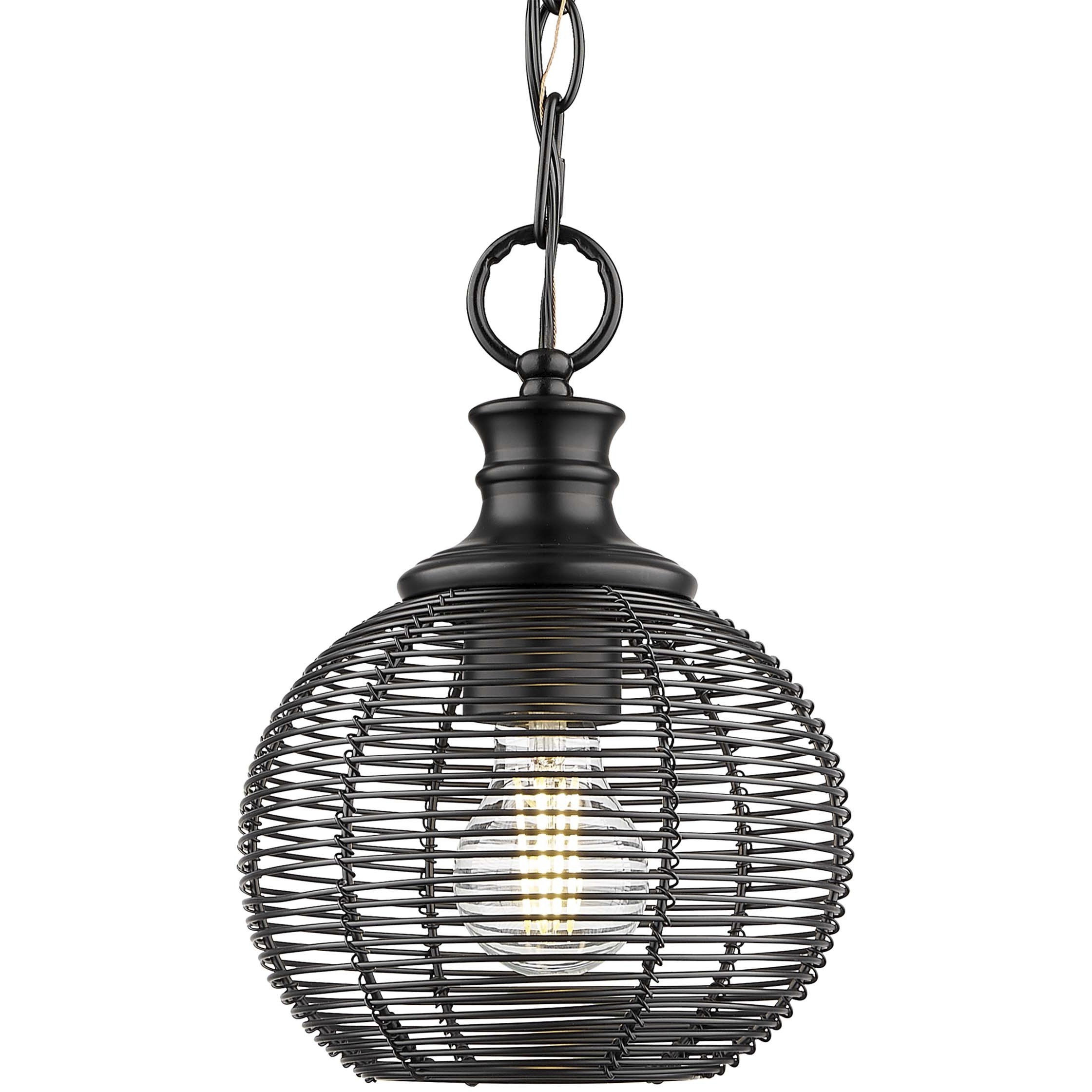 Calypso 1 Light 7.63 inch Matte Black Pendant Ceiling Light