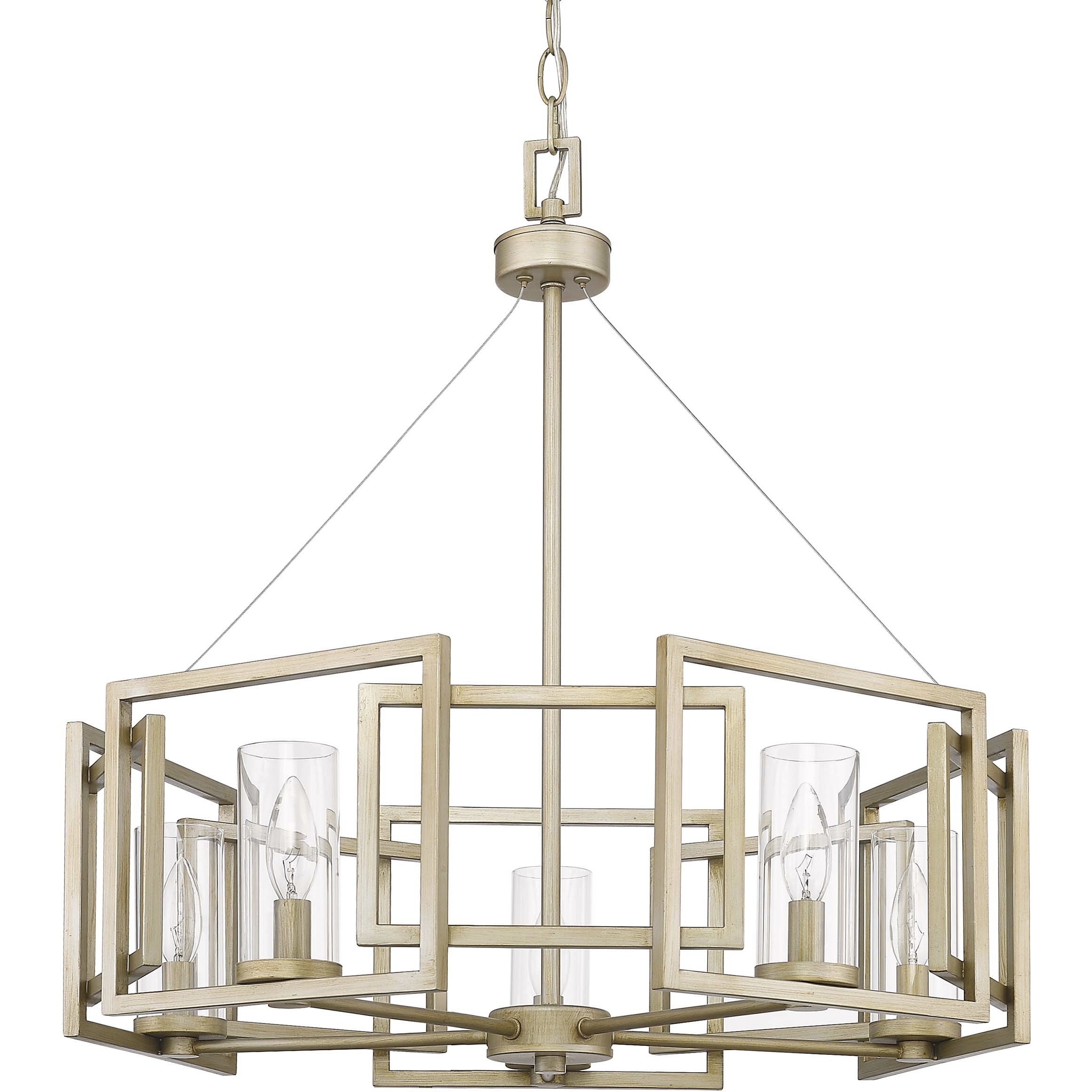 Marco 5 Light 24.5 inch White Gold Chandelier Ceiling Light