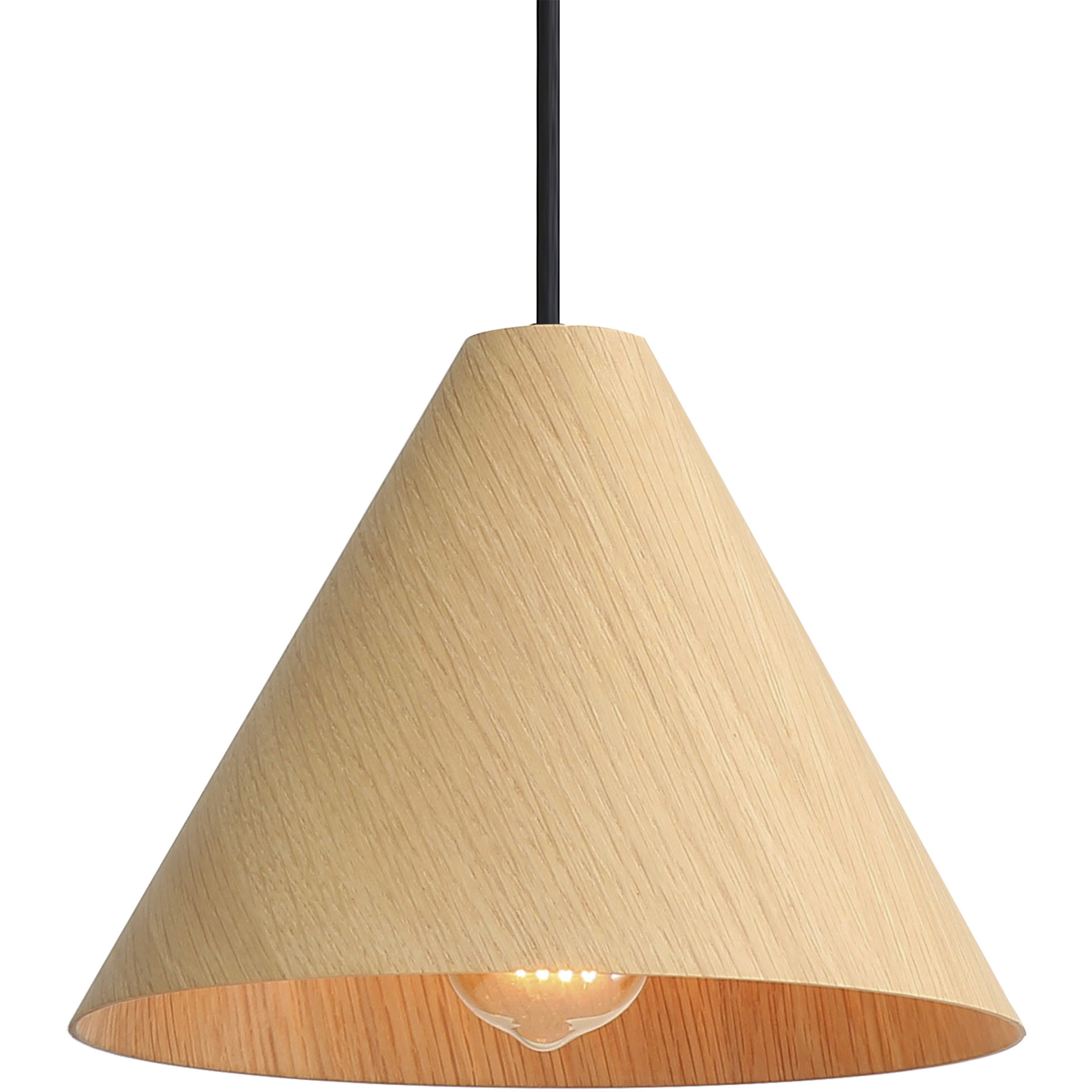 Conique 1 Light 9.88 inch Light Walnut Pendant Ceiling Light