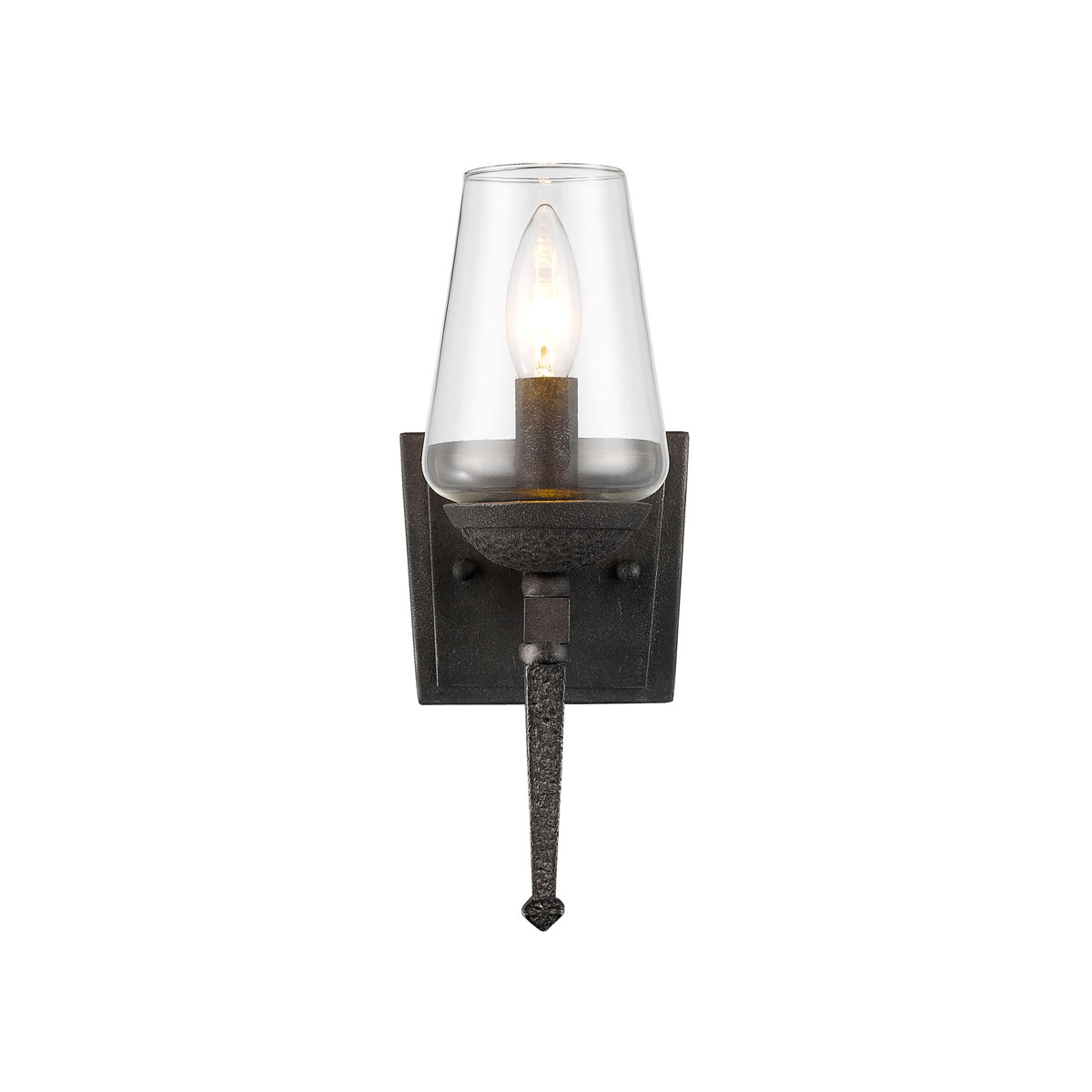 Marcellis 1 Light 5 inch Dark Natural Iron Wall Sconce Wall Light, Damp