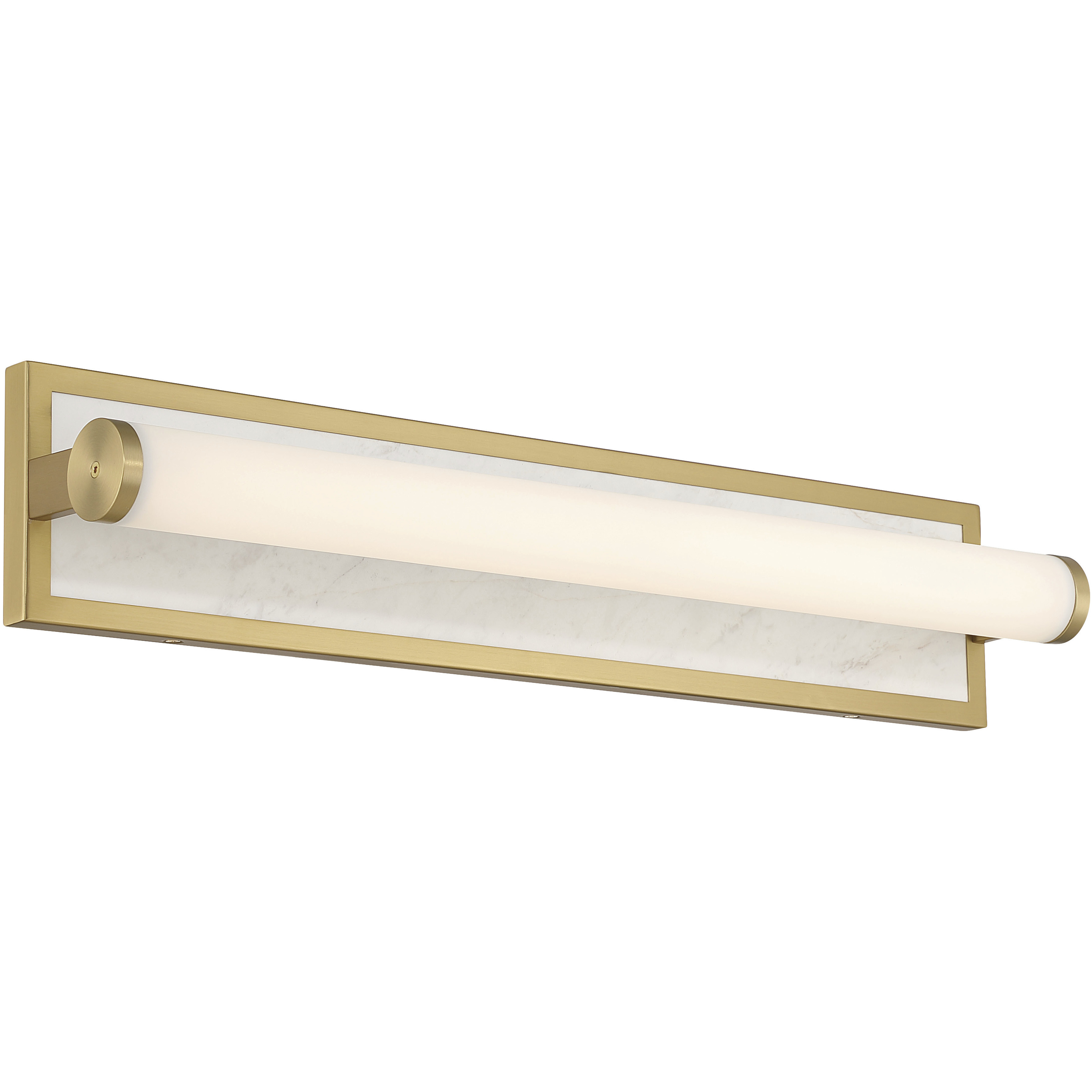 Yep Stratum 1 Light 25.25 inch Brushed Champagne Brass with Jazz White Marble Vanity Light Wall Light