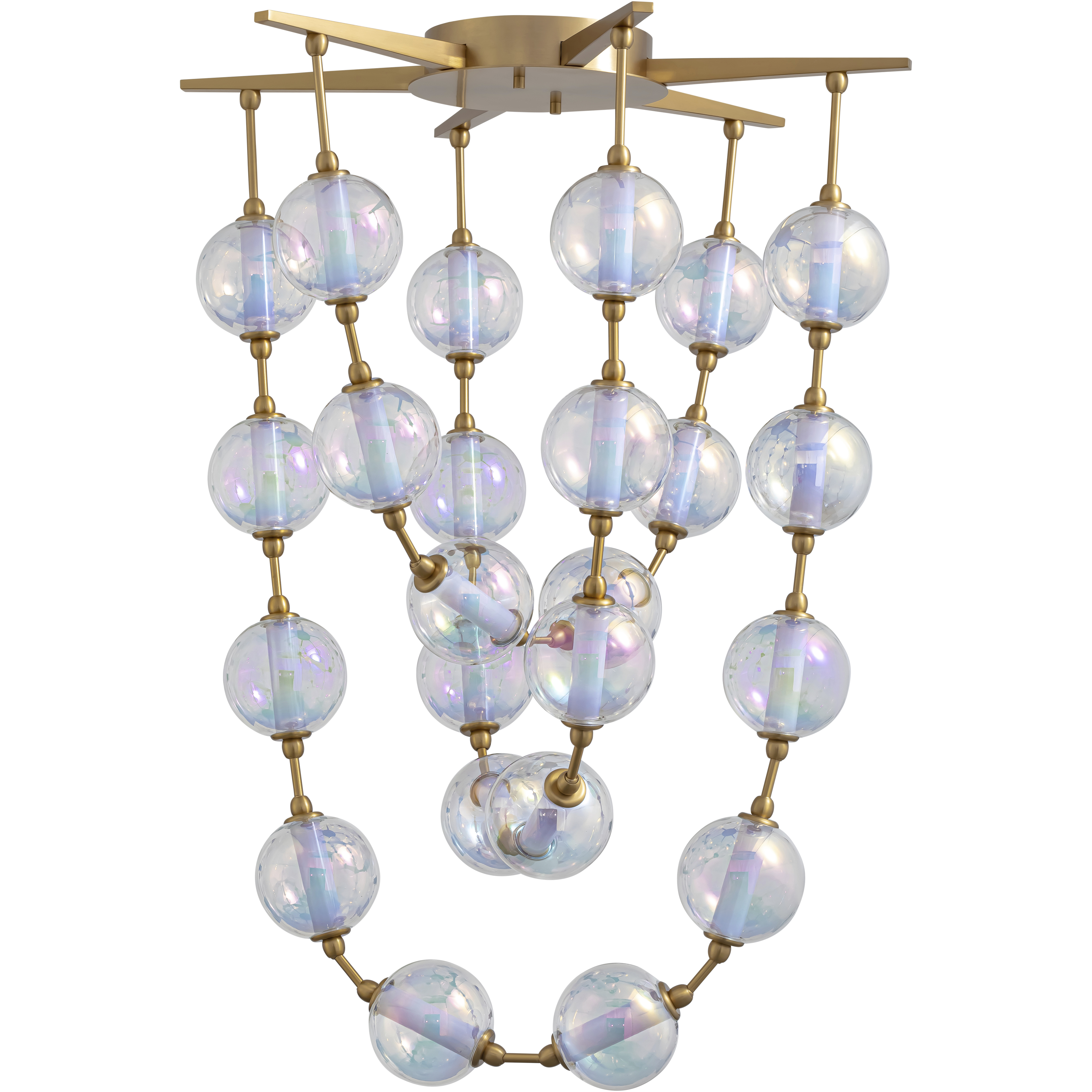 Pearla Pendant Ceiling Light in Brushed Champagne Brass