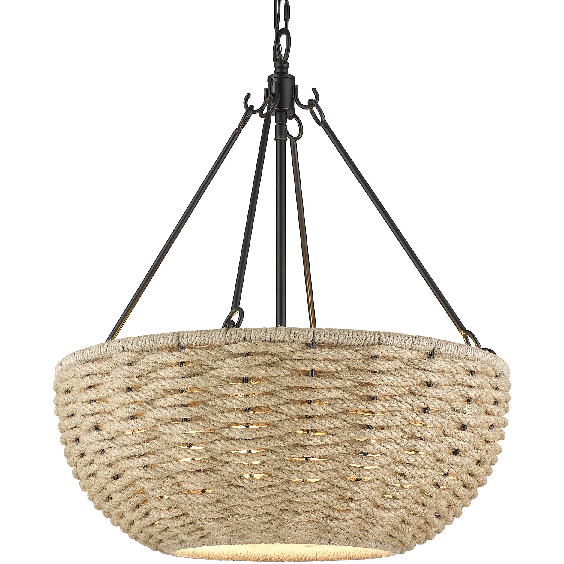Hathaway 4 Light 20.25 inch Matte Black Pendant Ceiling Light