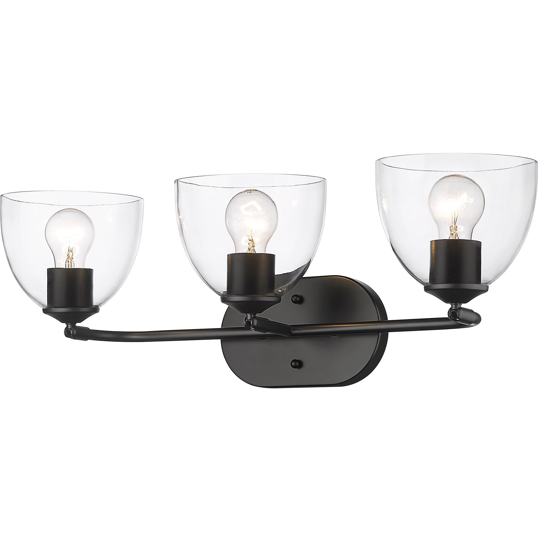 Roxie Vanity Wall Light in Matte Black