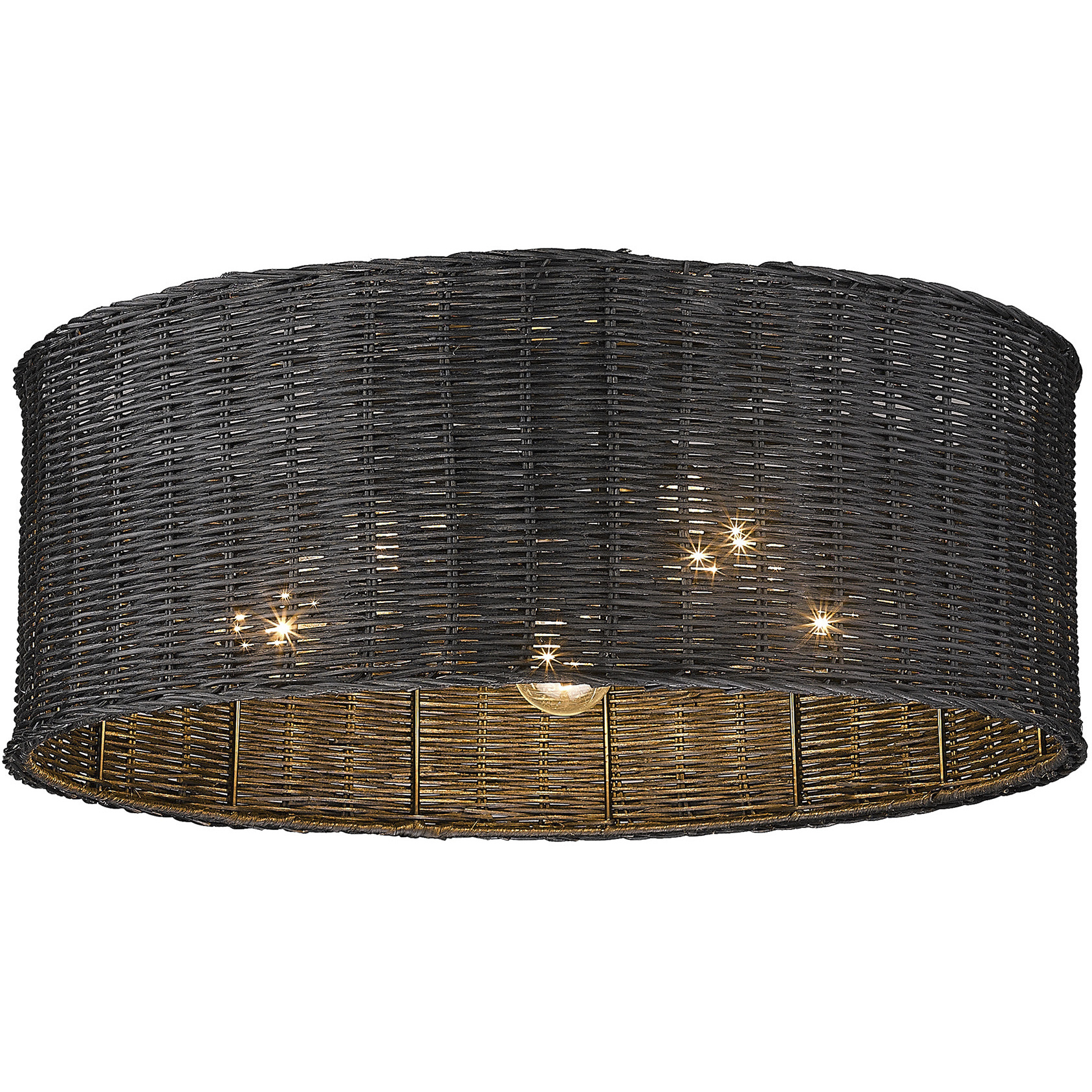 Erma 5 Light 22.38 inch Matte Black Flush Mount Ceiling Light