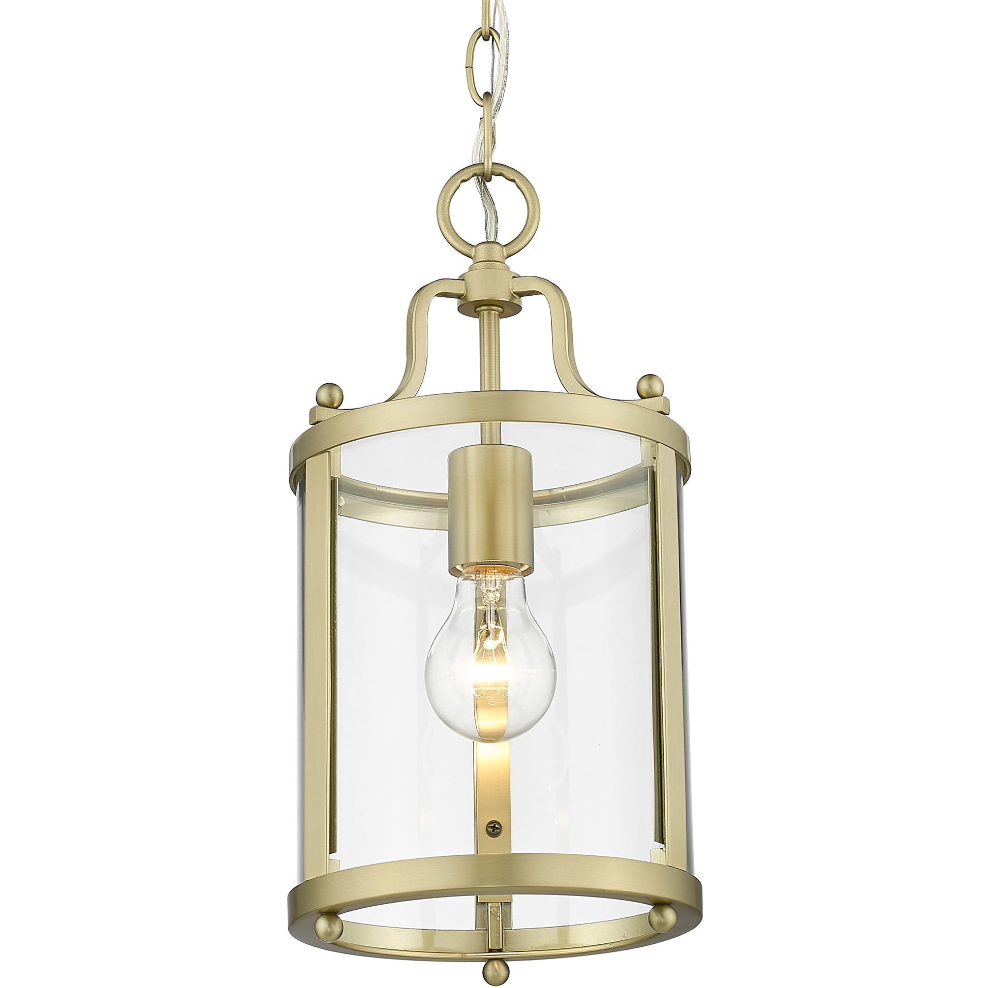 Payton 1 Light 7.25 inch Brushed Champagne Brass Pendant Ceiling Light