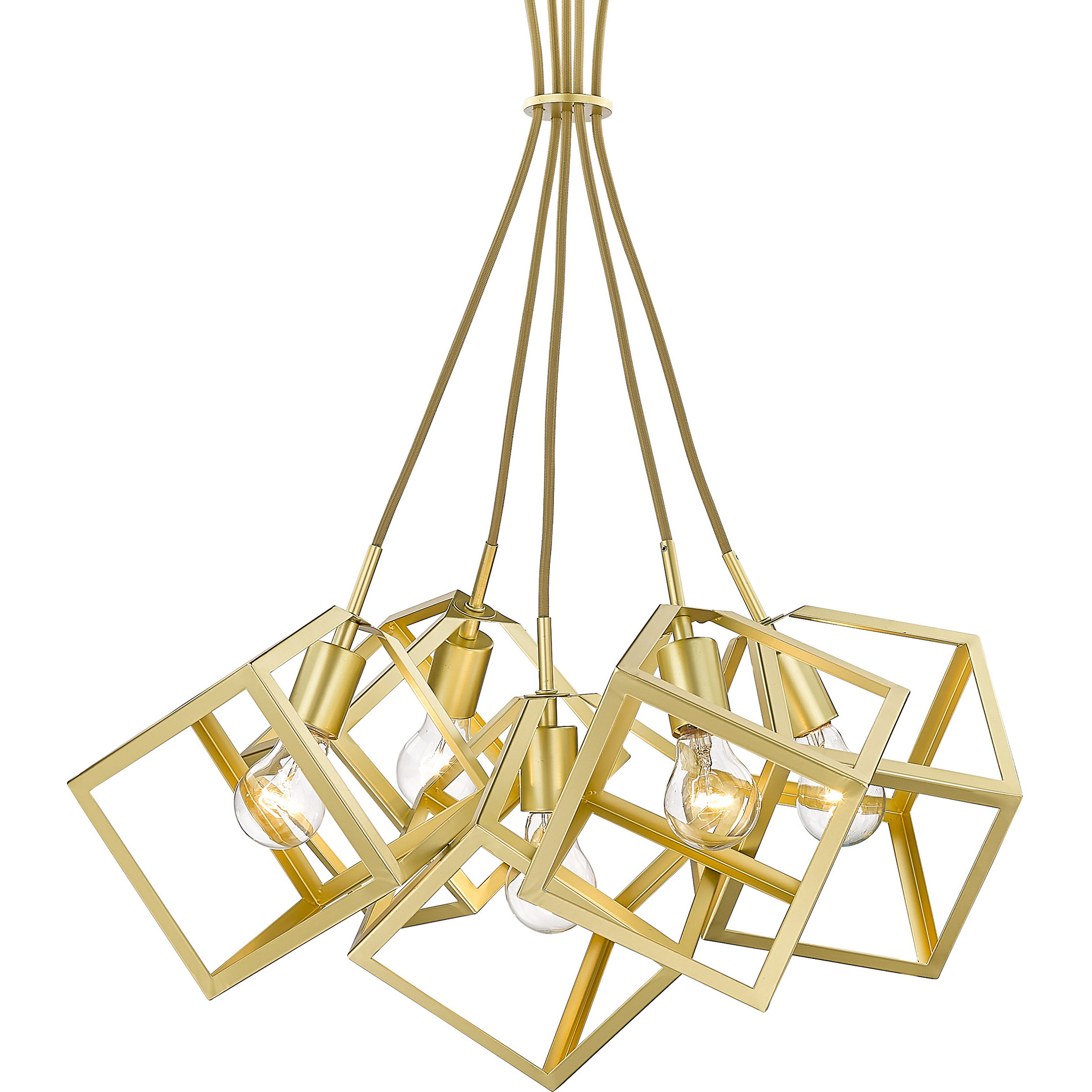 Cassio 5 Light 27.88 inch Olympic Gold Pendant Ceiling Light