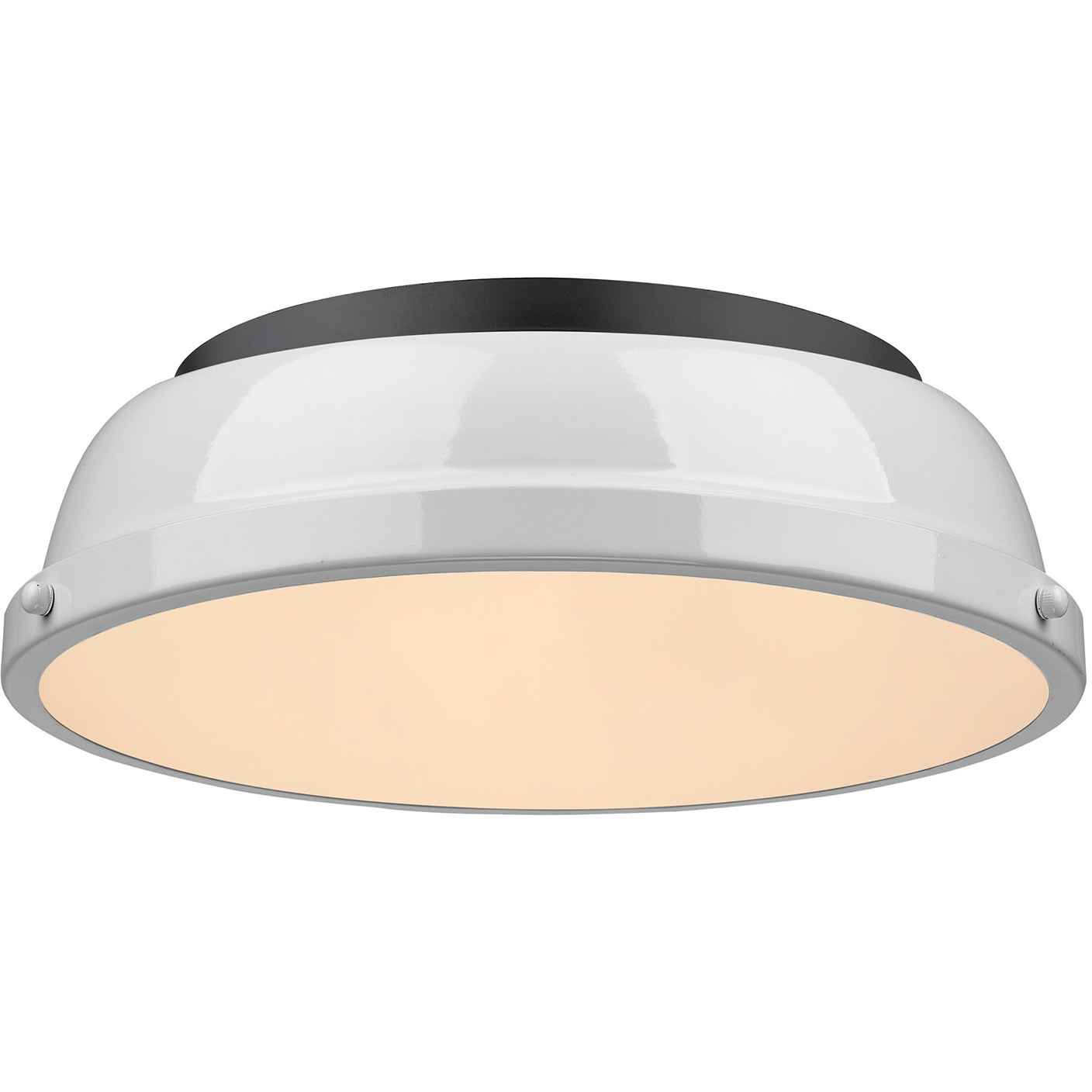 Yep Duncan 2 Light 14 inch Matte Black Flush Mount Ceiling Light in White, Damp