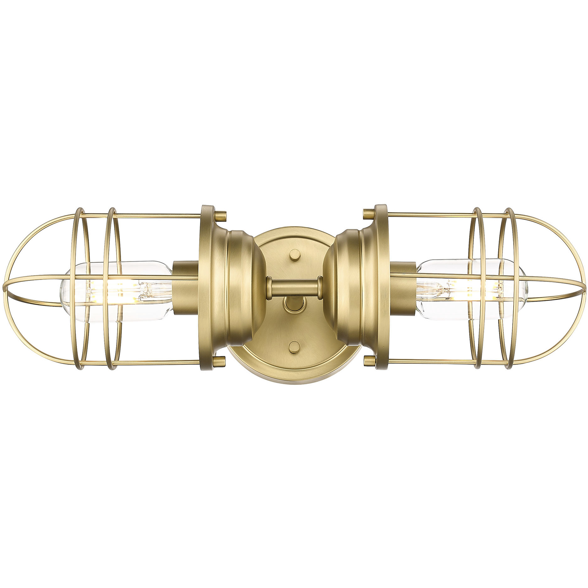 Seaport Vanity Wall Light in Brushed Champagne Brass