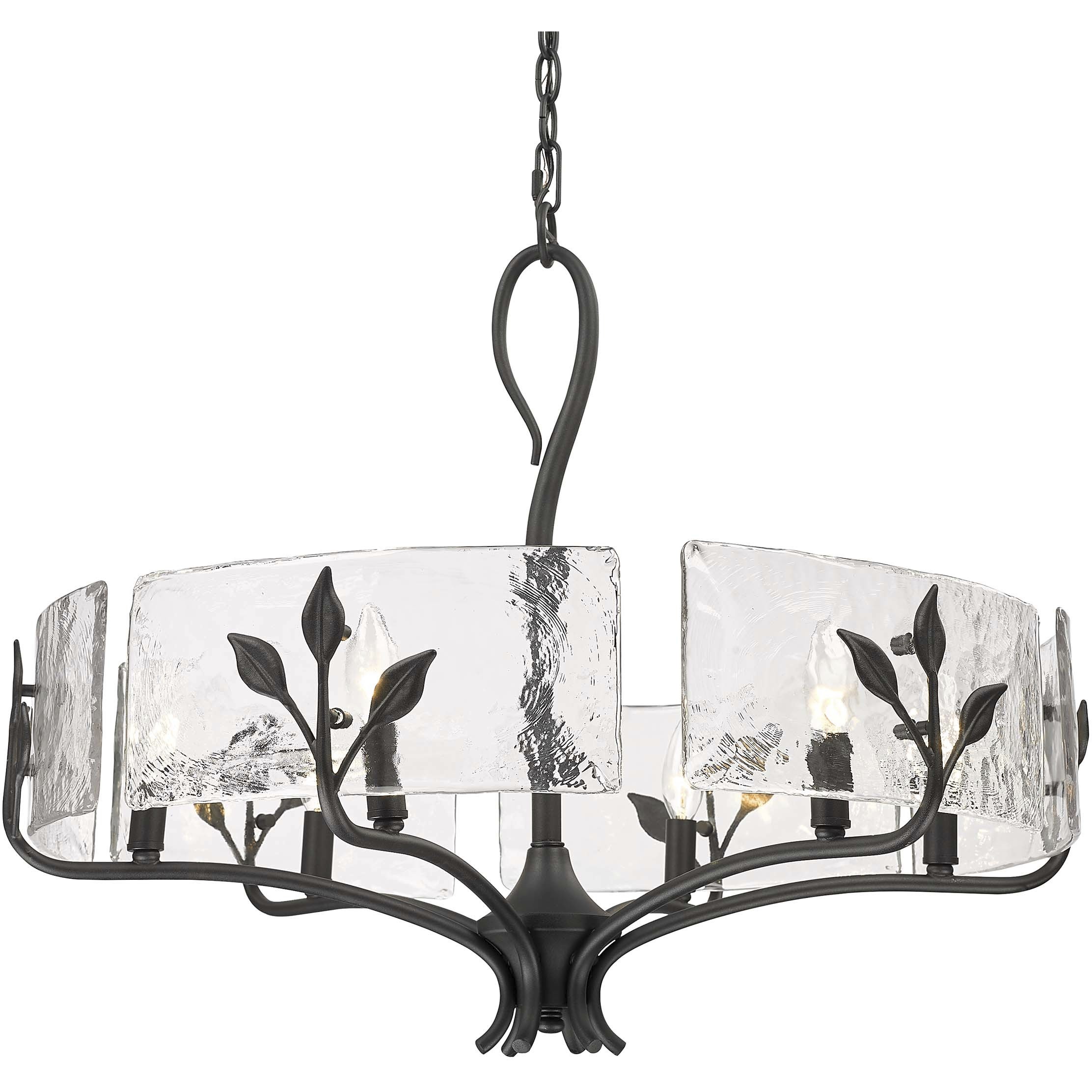 Calla 6 Light 27.75 inch Natural Black Chandelier Ceiling Light