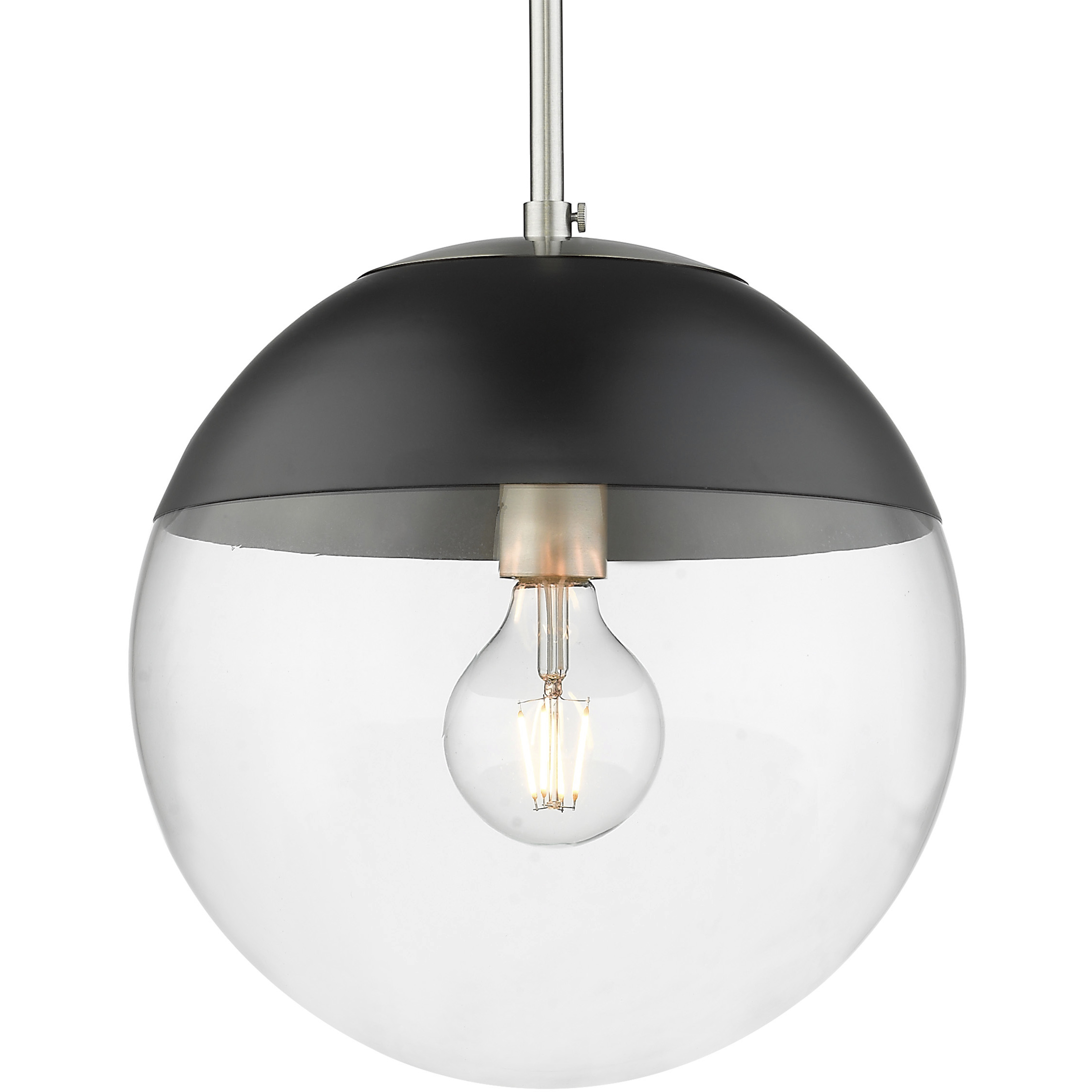 Dixon 1 Light 11.75 inch Pewter Pendant Ceiling Light in Matte Black, Large