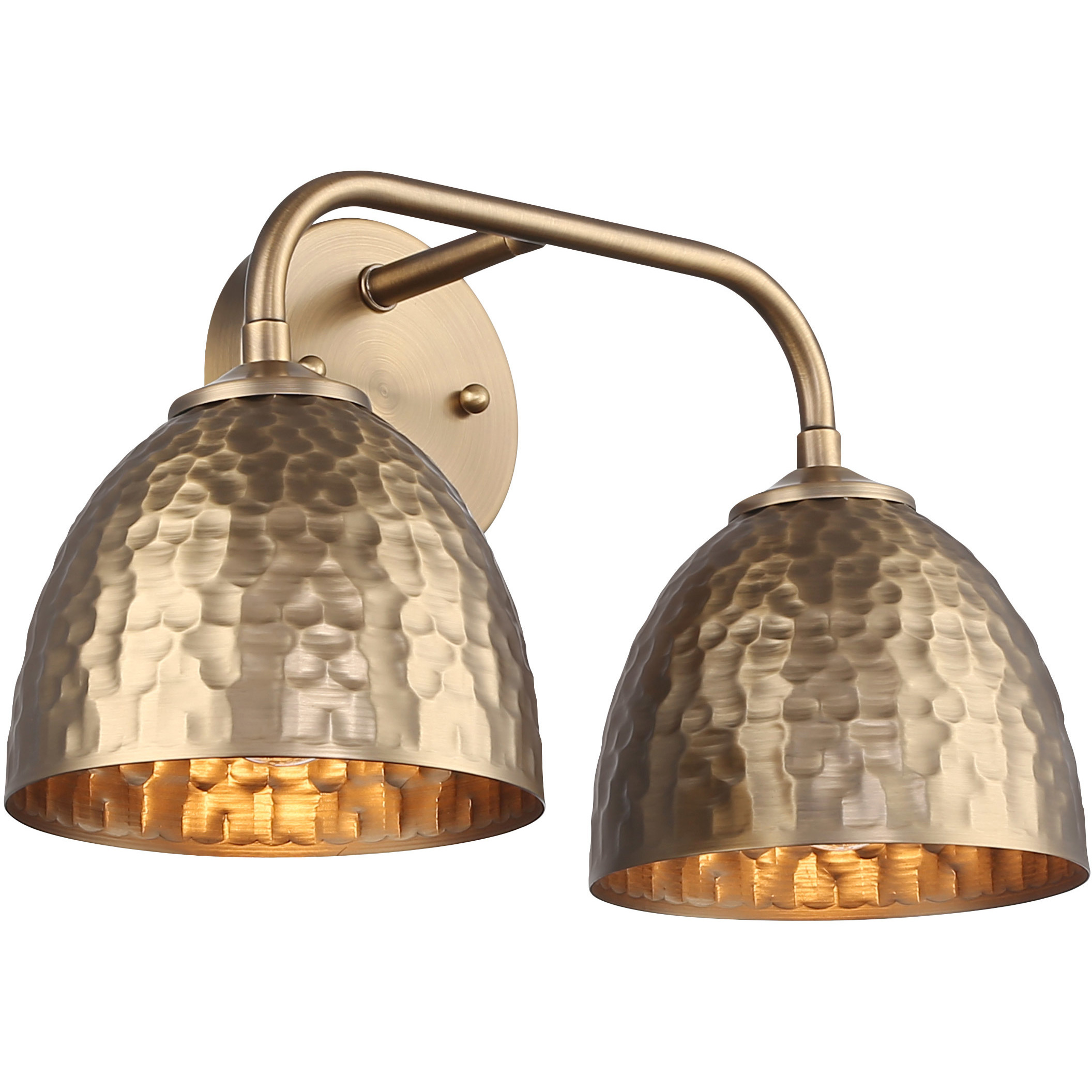Golden Lighting 6950-BA2 MBS-MBS Shepard Vanity Wall Light in Modern Brass