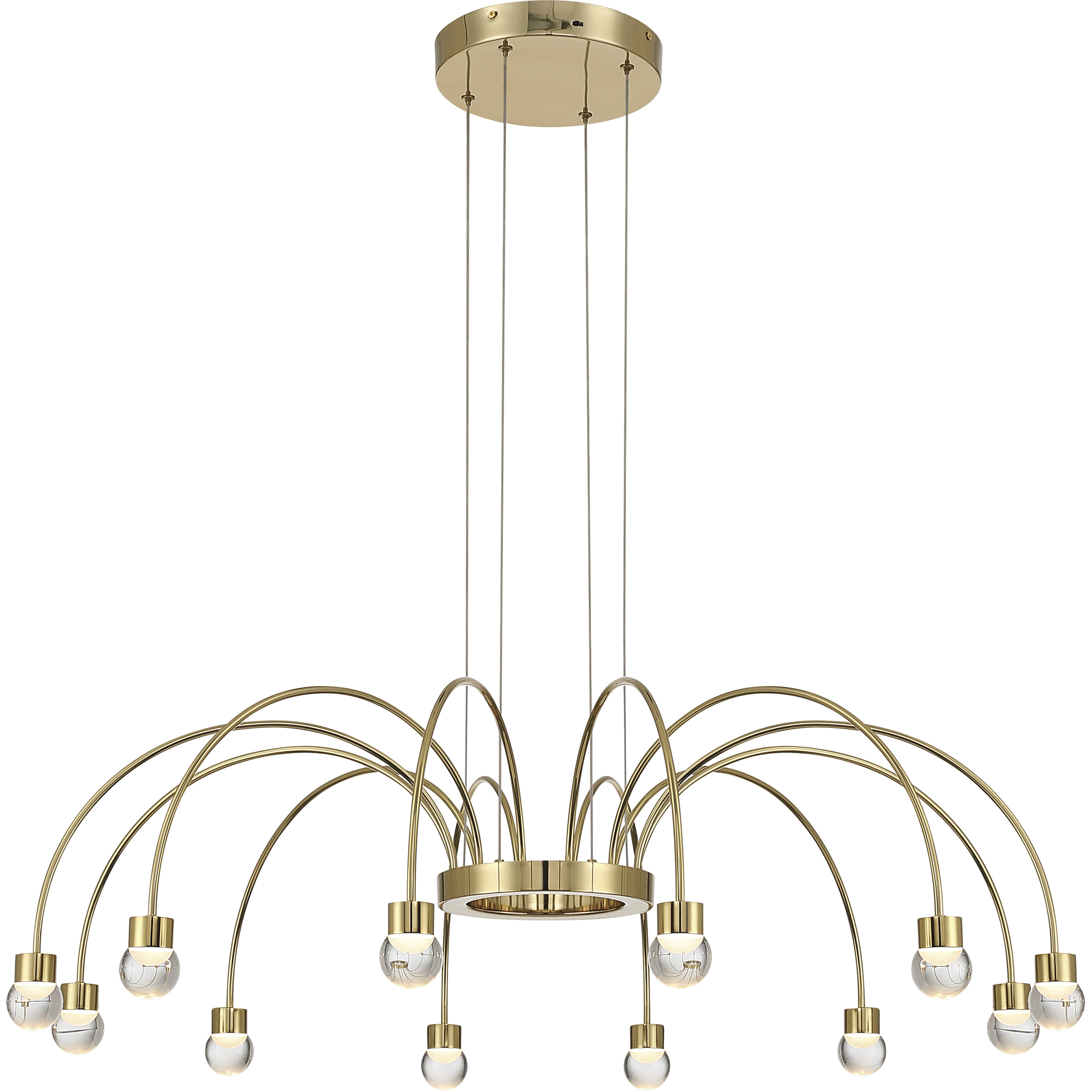 Yep Vario 12 Light 37.5 inch Titanium Gold Chandelier Ceiling Light
