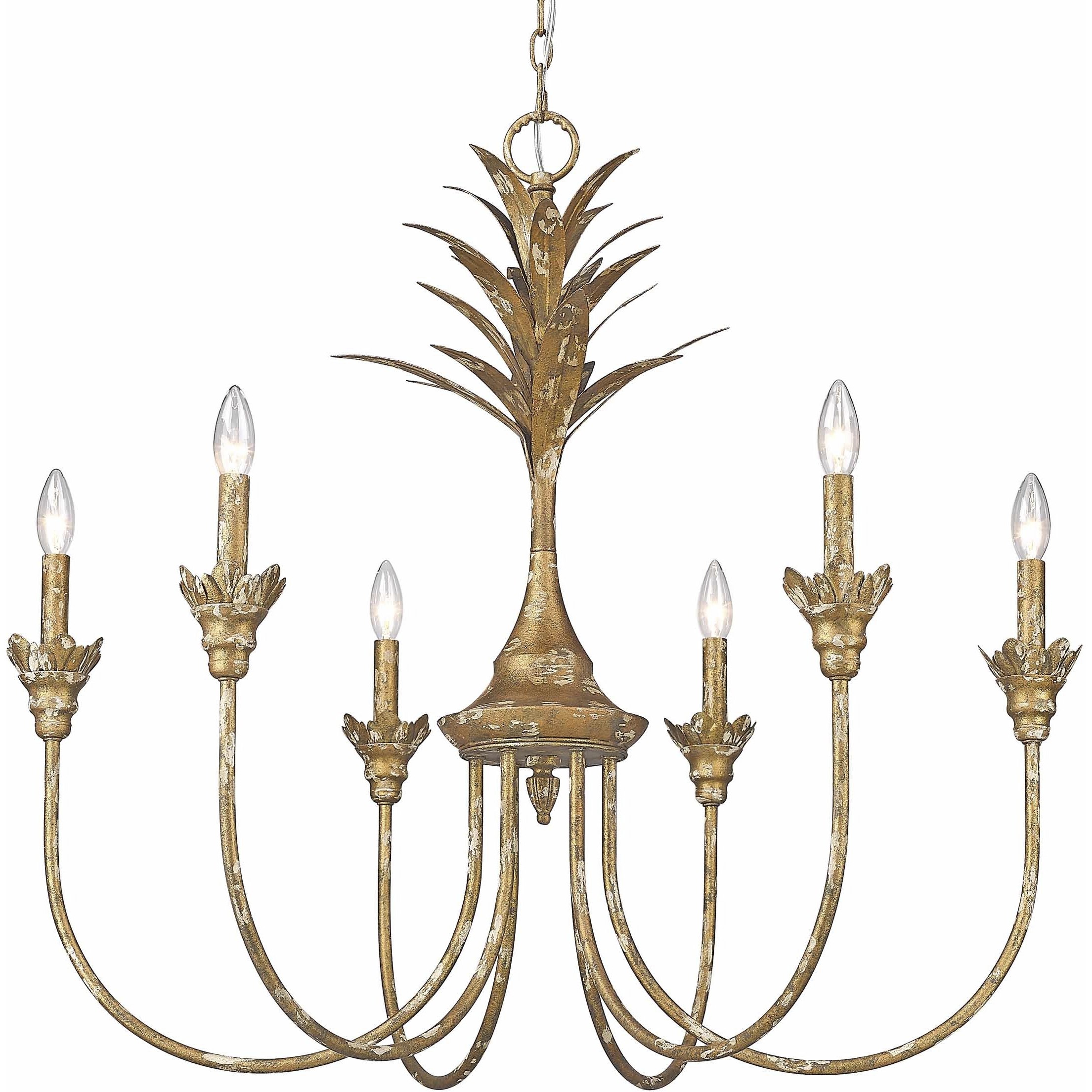 Lillianne 33.75 inch 60.00 watt Heirloom Gold Chandelier Ceiling Light