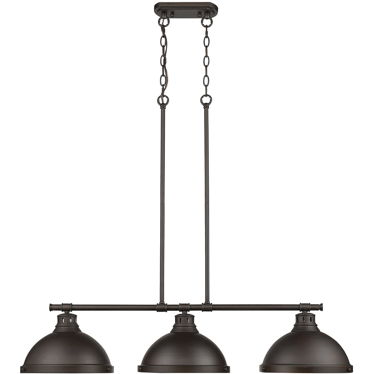 Duncan 3 Light 40 inch Rubbed Bronze Linear Pendant Ceiling Light