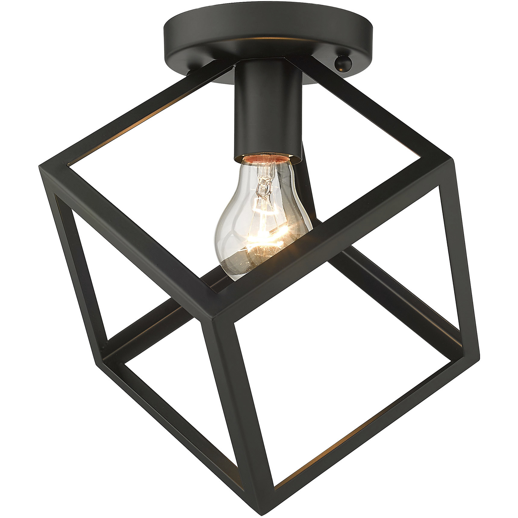 Cassio 1 Light 11.25 inch Matte Black Flush Mount Ceiling Light