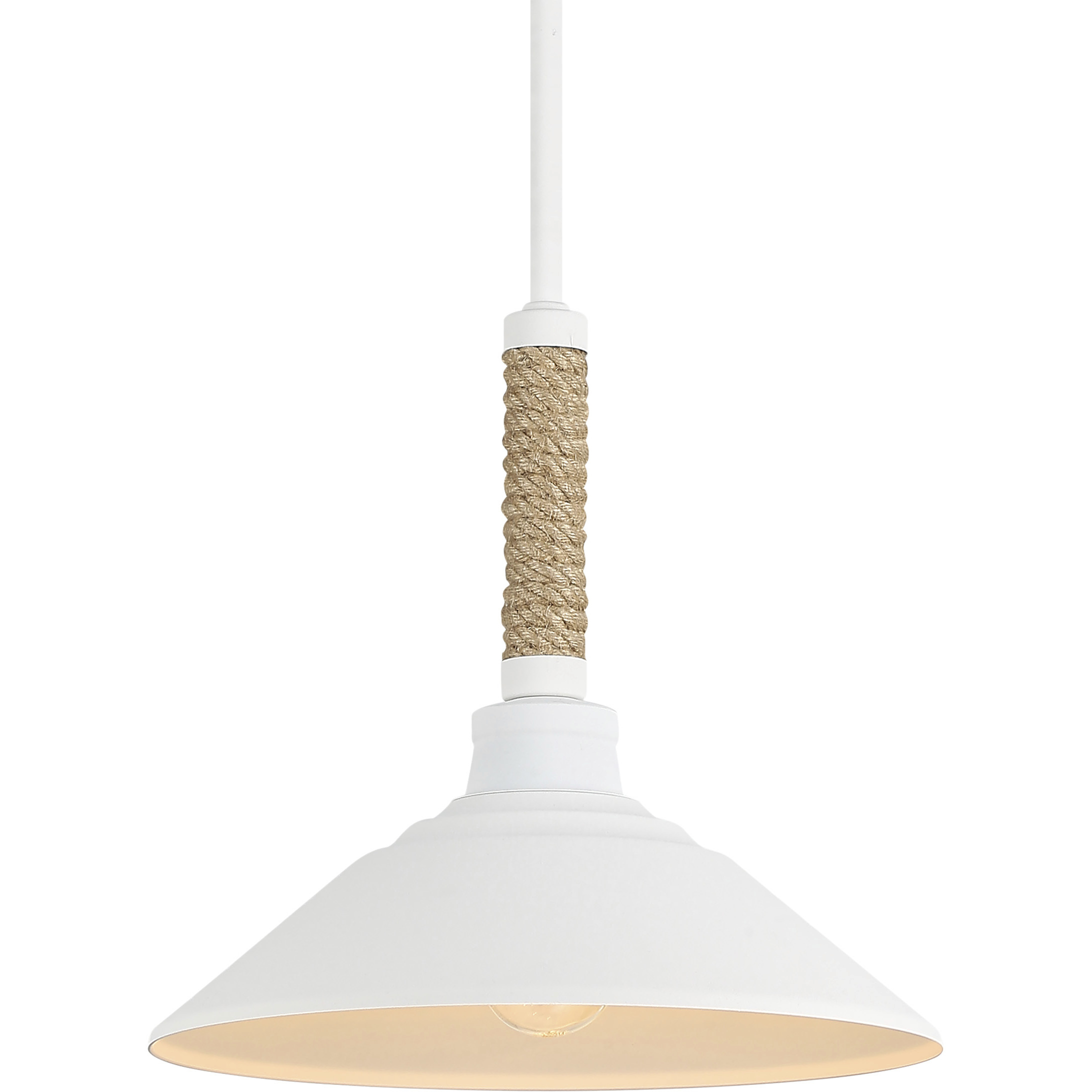 Journey 1 Light 12 inch Natural White Pendant Ceiling Light