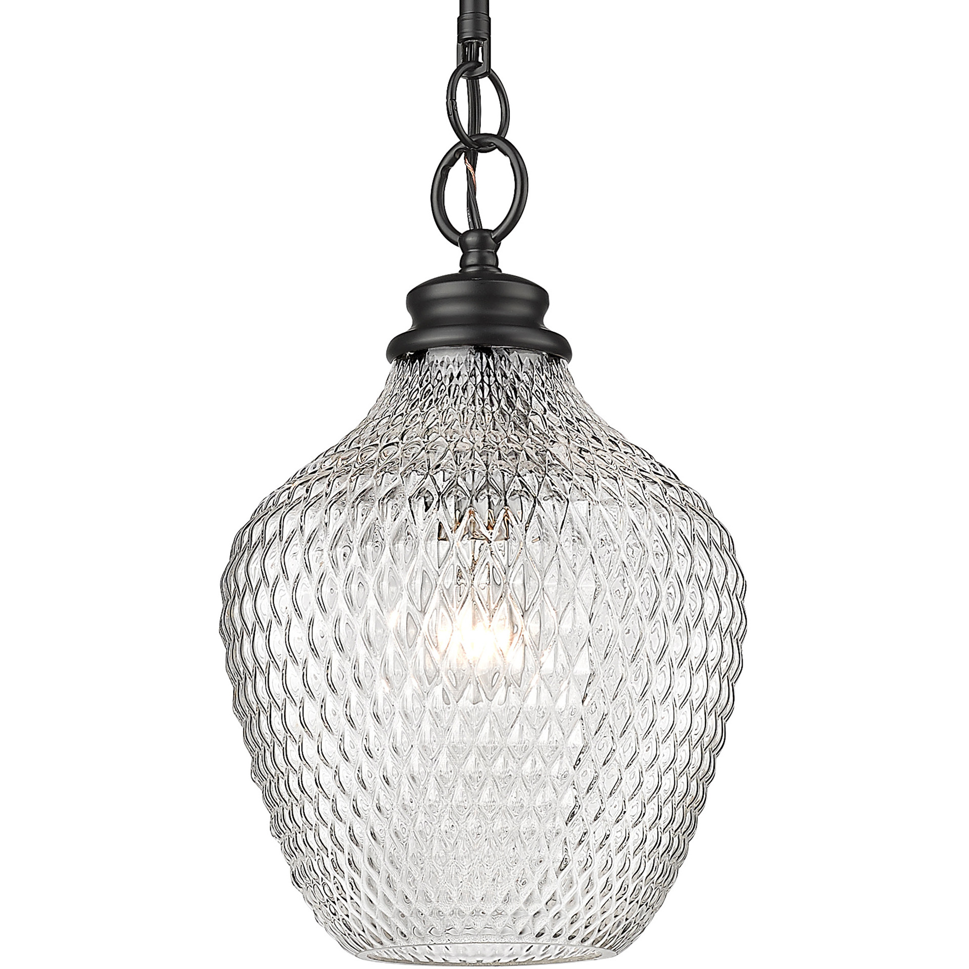 Adeline 1 Light 8.5 inch Matte Black Pendant Ceiling Light