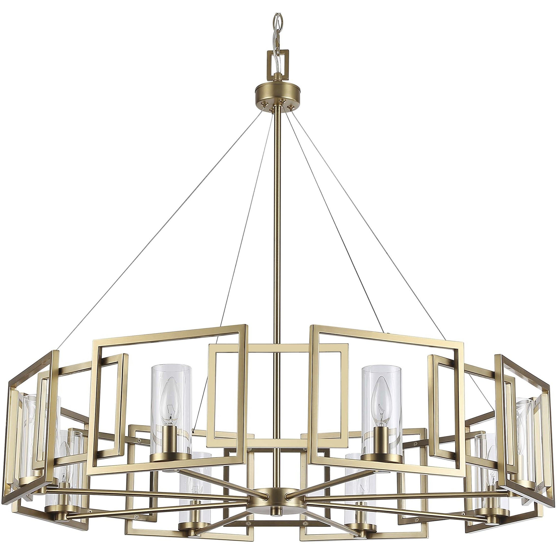Marco 8 Light 35.38 inch Brushed Champagne Brass Chandelier Ceiling Light
