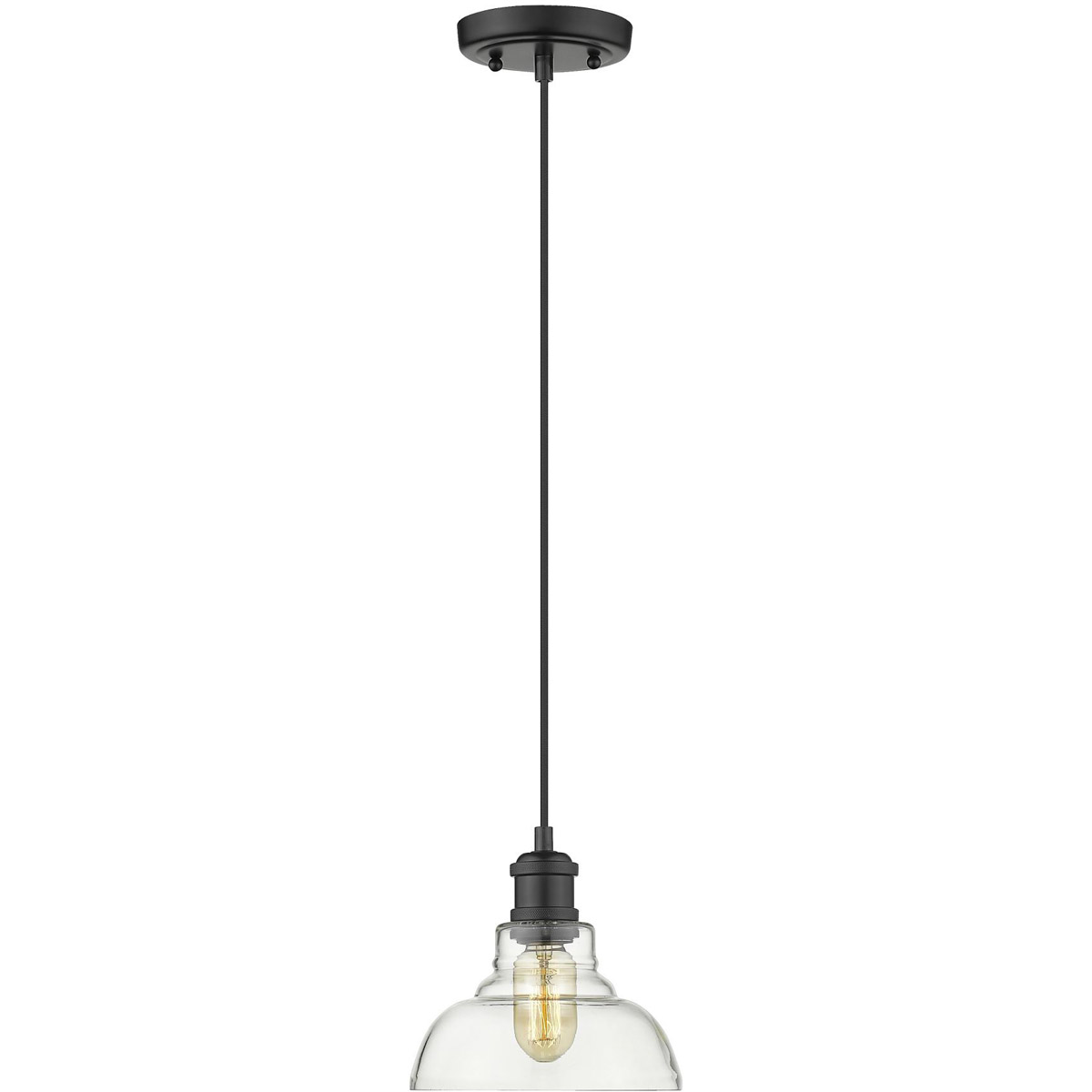 Black clear glass pendant light sale