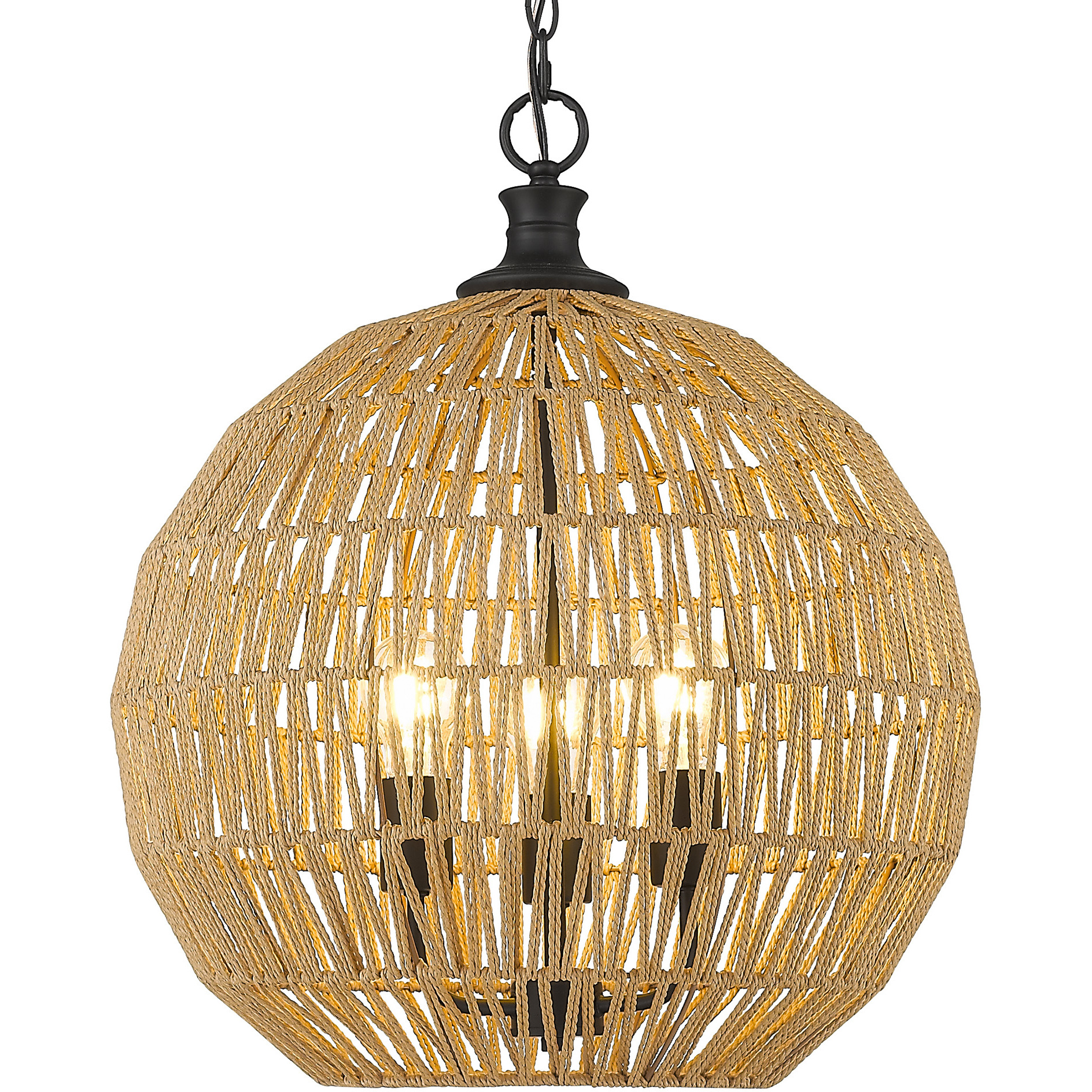 Florence 3 Light 18.5 inch Matte Black Pendant Ceiling Light