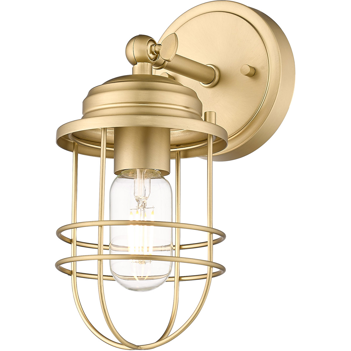 Champagne bronze top wall sconce