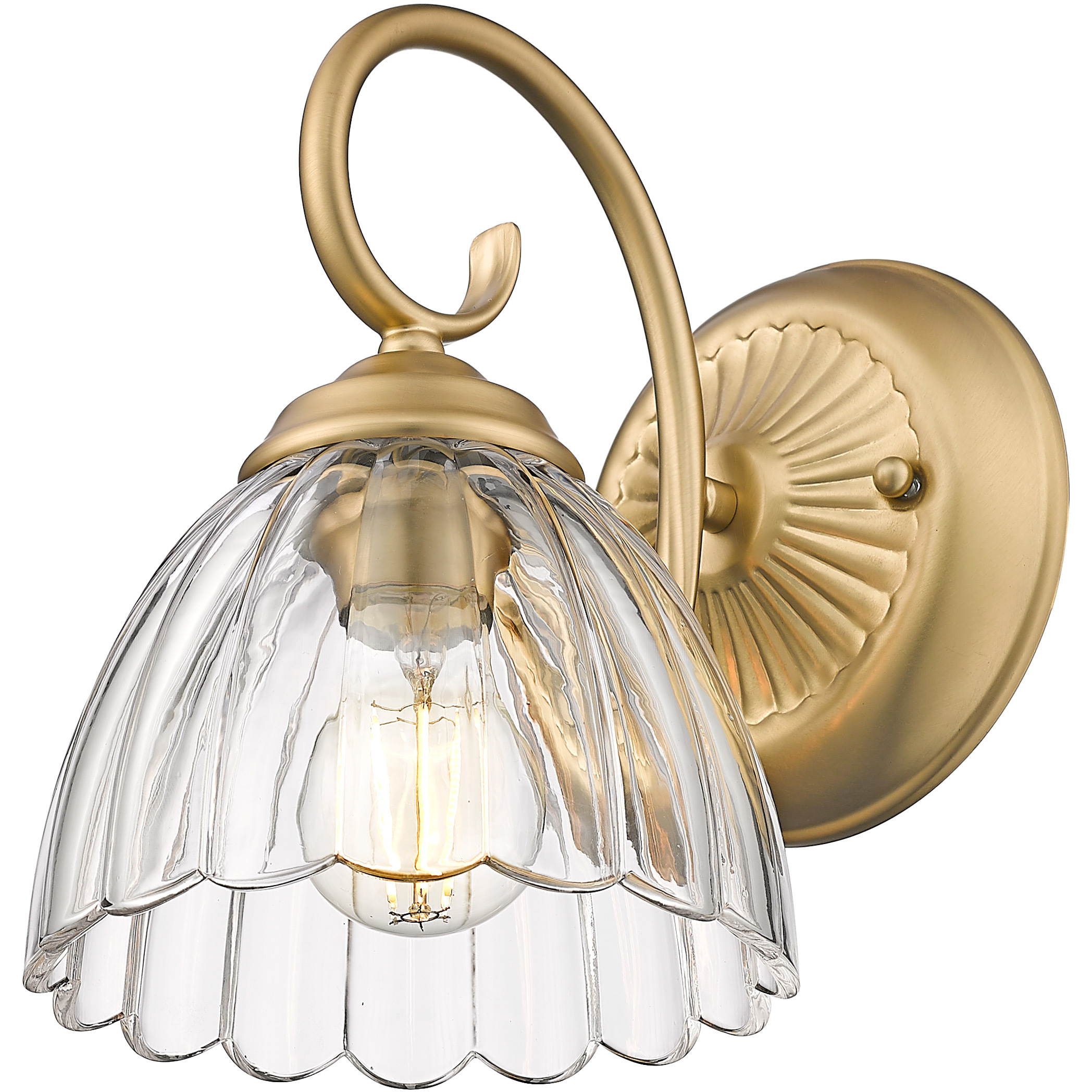 Audra 1 Light 6.88 inch Brushed Champagne Brass Wall Sconce Wall Light