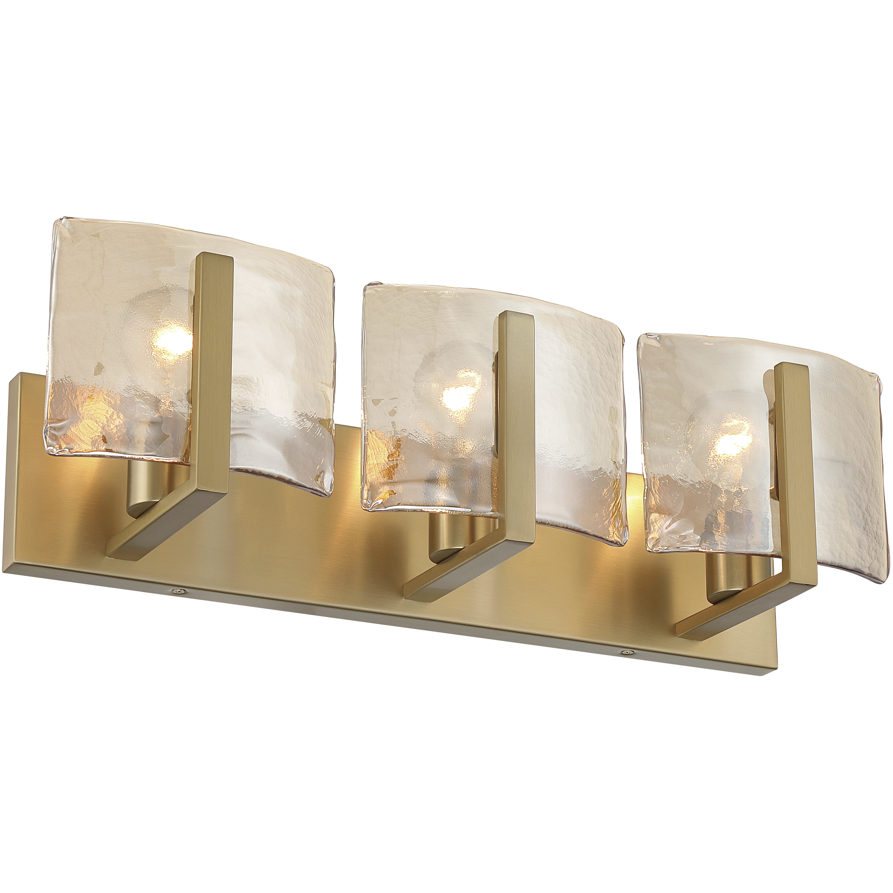 Aenon 3 Light 21.75 inch Brushed Champagne Brass Vanity Light Wall Light