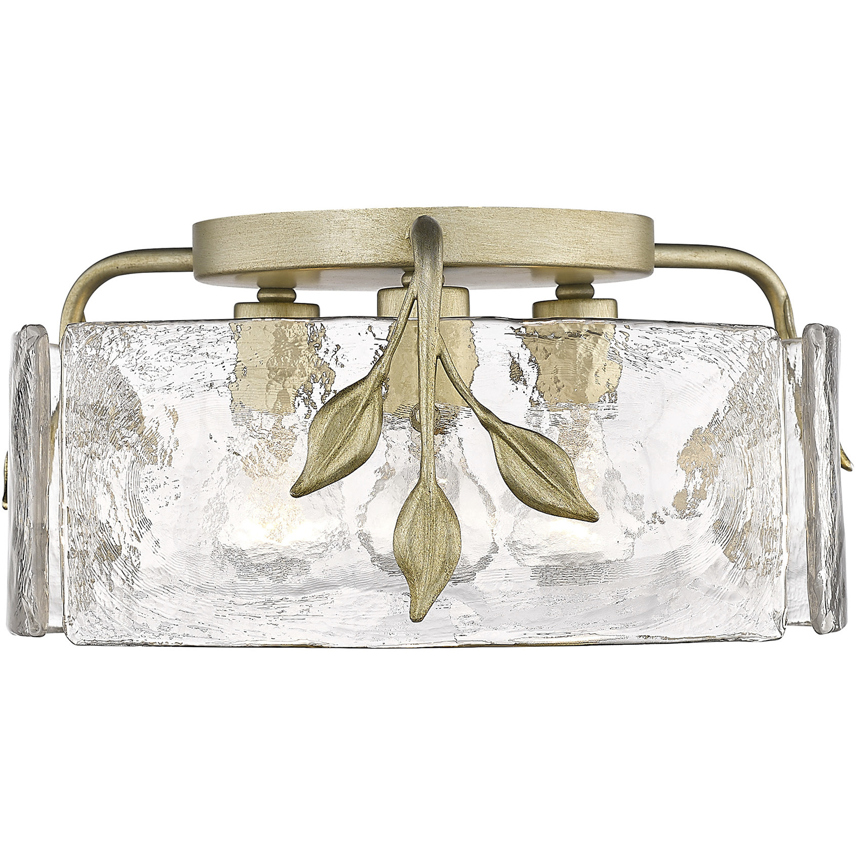 Calla 3 Light 15.13 inch White Gold Flush Mount Ceiling Light