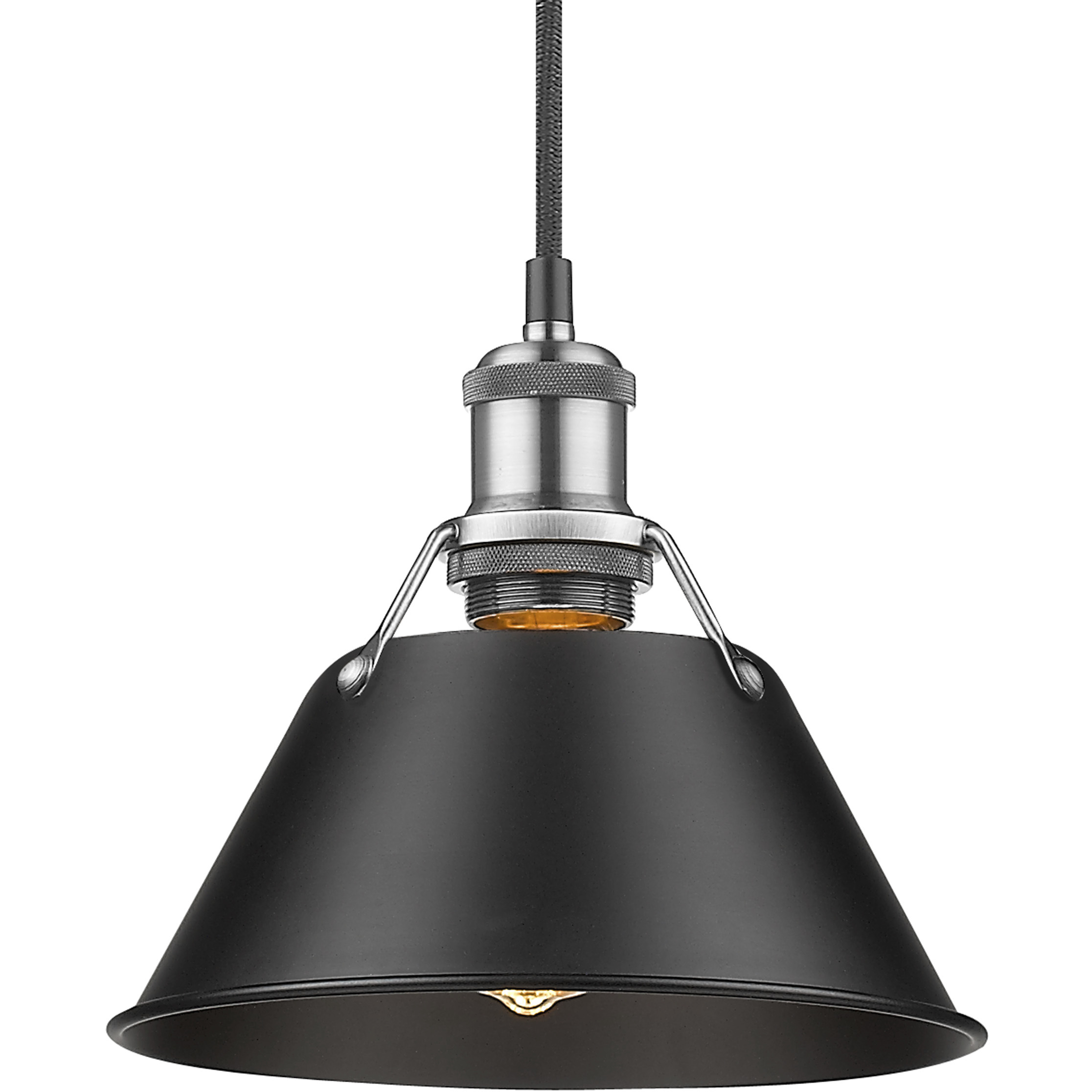 Yep Orwell 1 Light 7.5 inch Pewter Pendant Ceiling Light in Matte Black, Small
