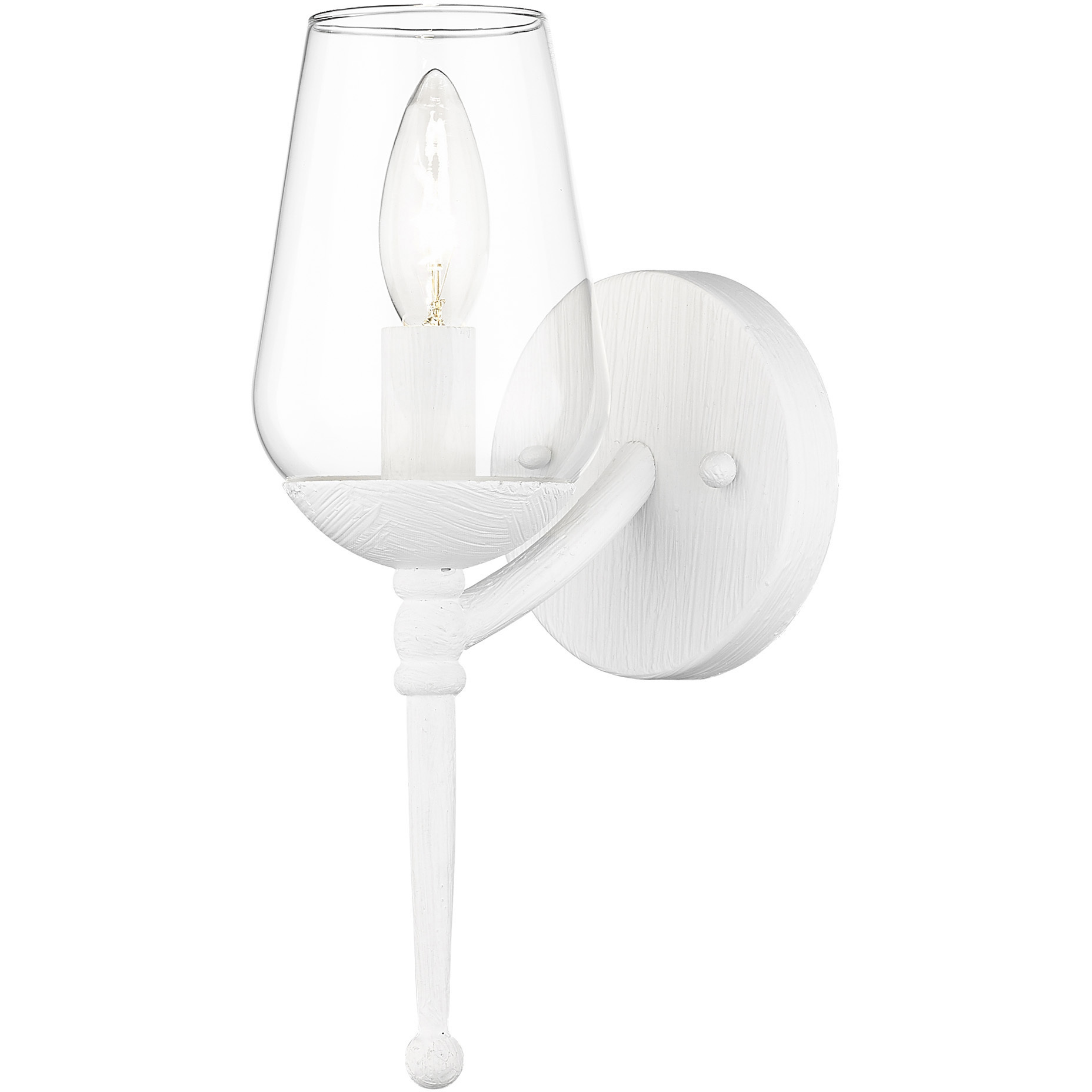 Regent 1 Light 4.75 inch Textured White Plaster Wall Sconce Wall Light
