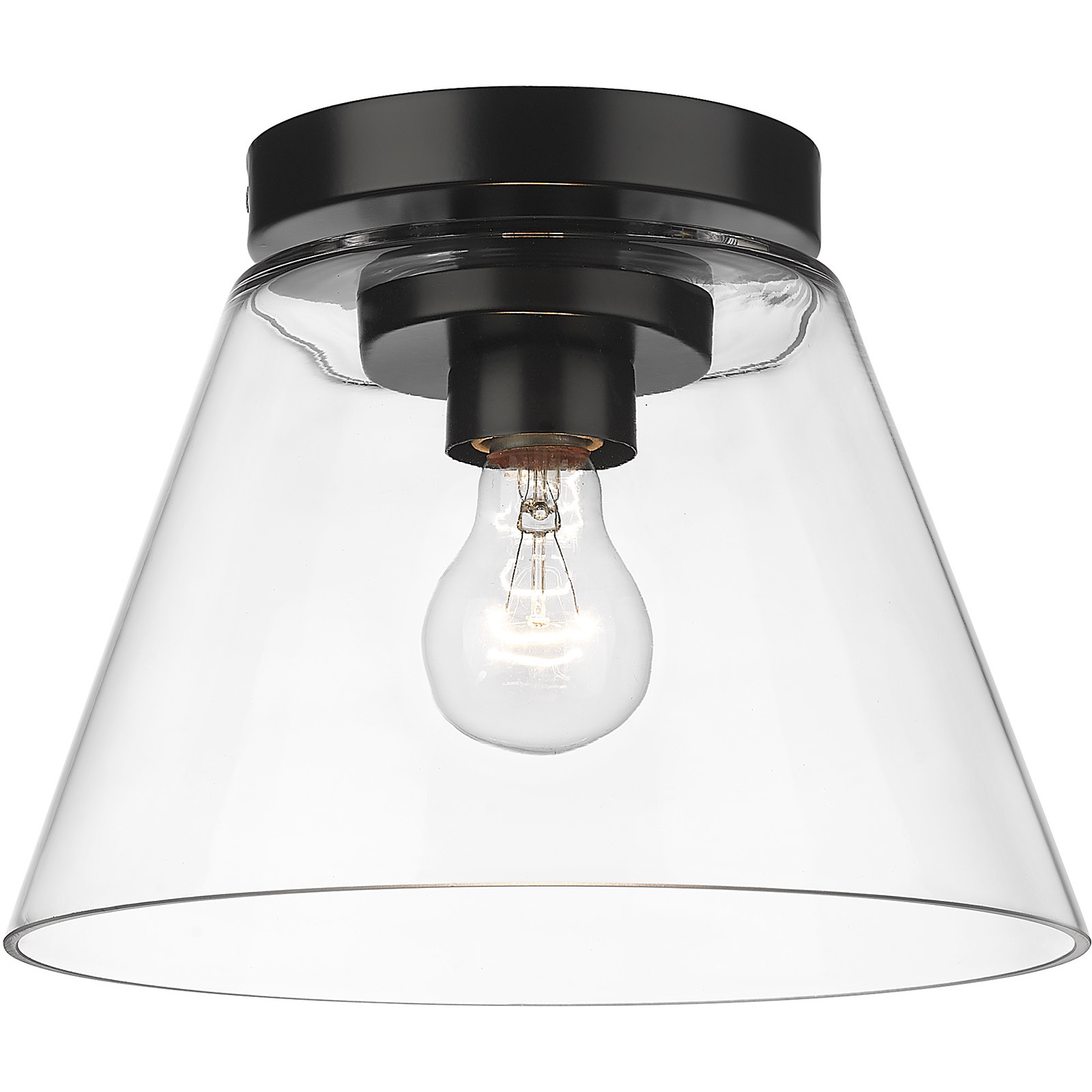 Penn 1 Light 11 inch Matte Black Flush Mount Ceiling Light