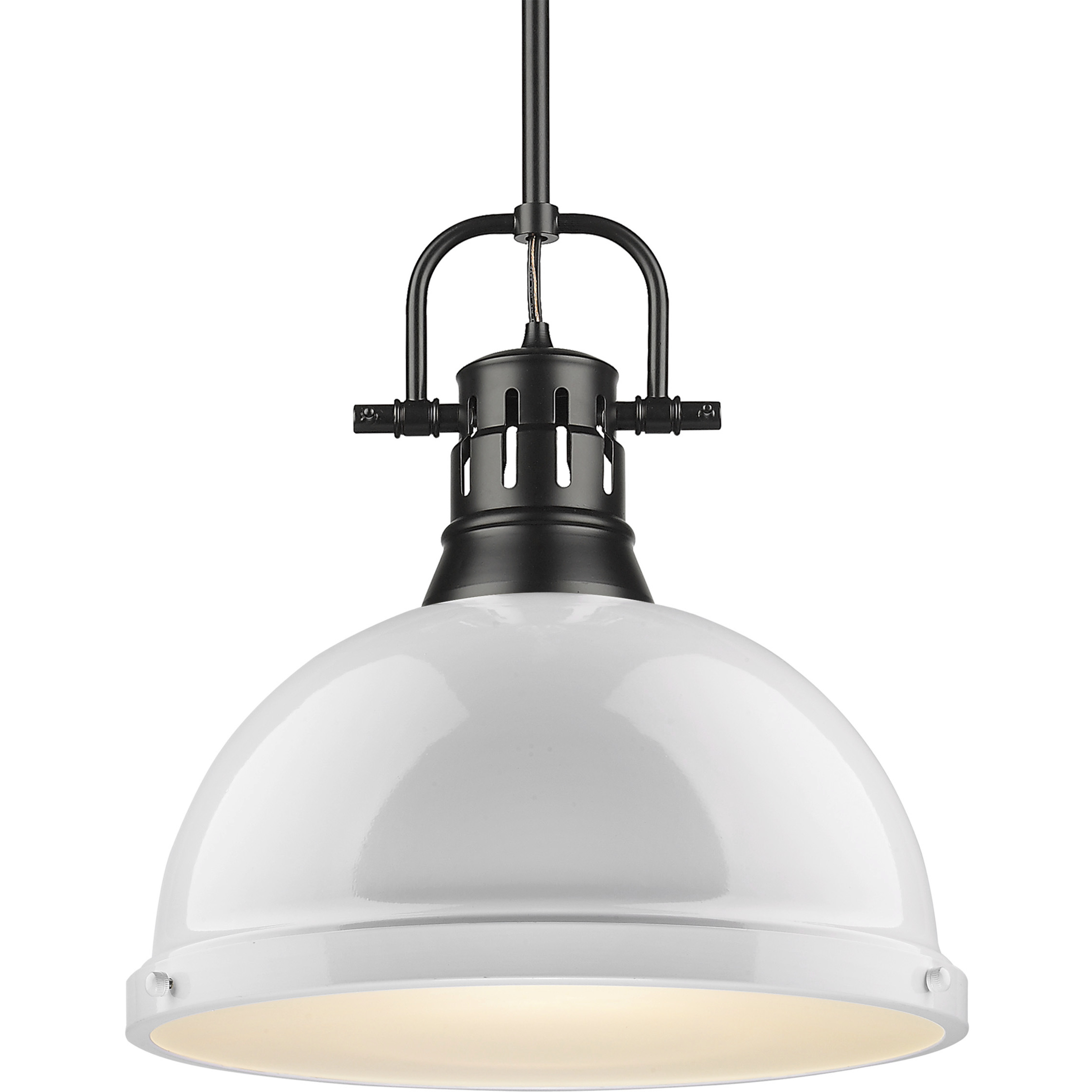 Yep Duncan 1 Light 14 inch Matte Black Pendant Ceiling Light in White, Large
