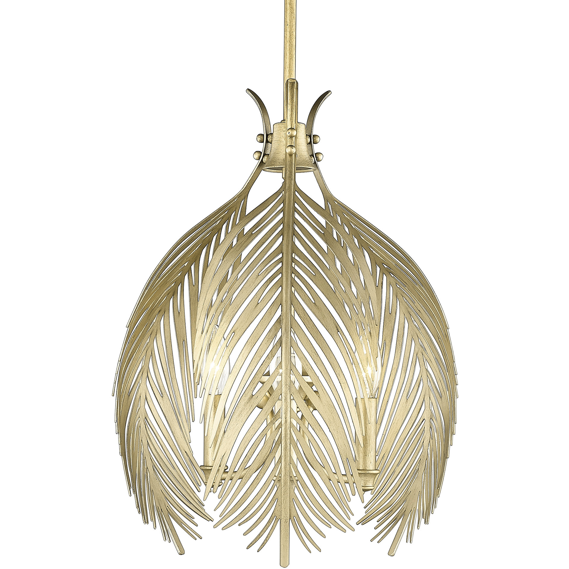 Cay 3 Light 14.38 inch Vintage Fired Gold Pendant Ceiling Light
