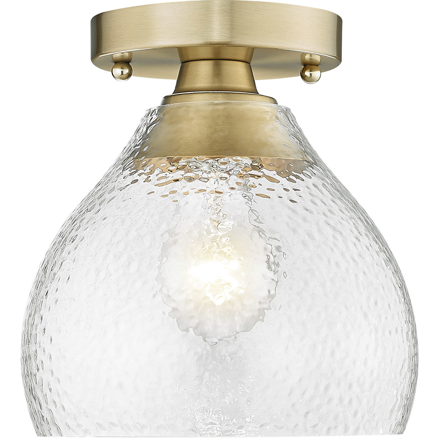 Ariella 1 Light 7.38 inch Brushed Champagne Brass Semi-Flush Mount Ceiling Light