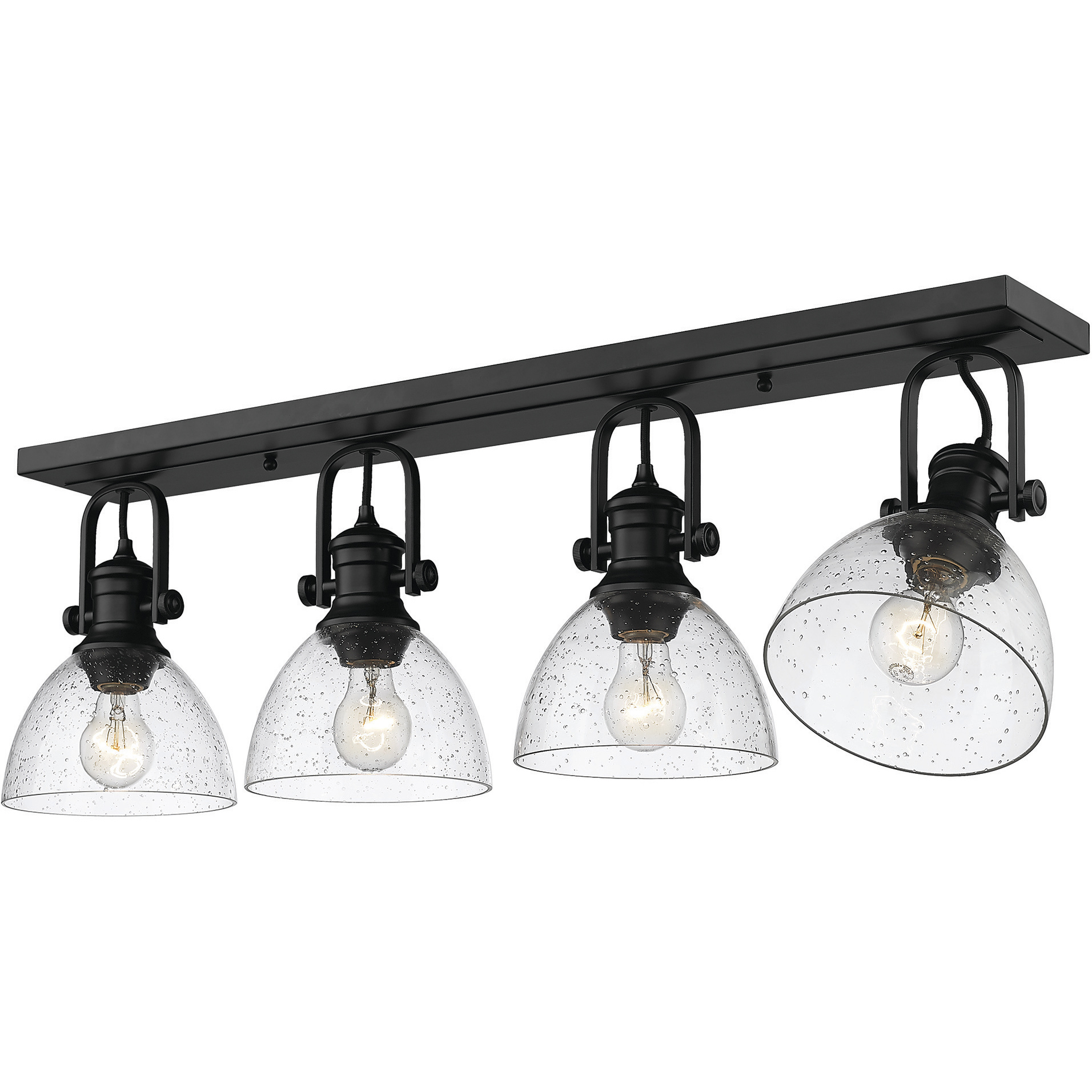 Yep Hines 4 Light 34.5 inch Matte Black Semi-Flush Mount Ceiling Light