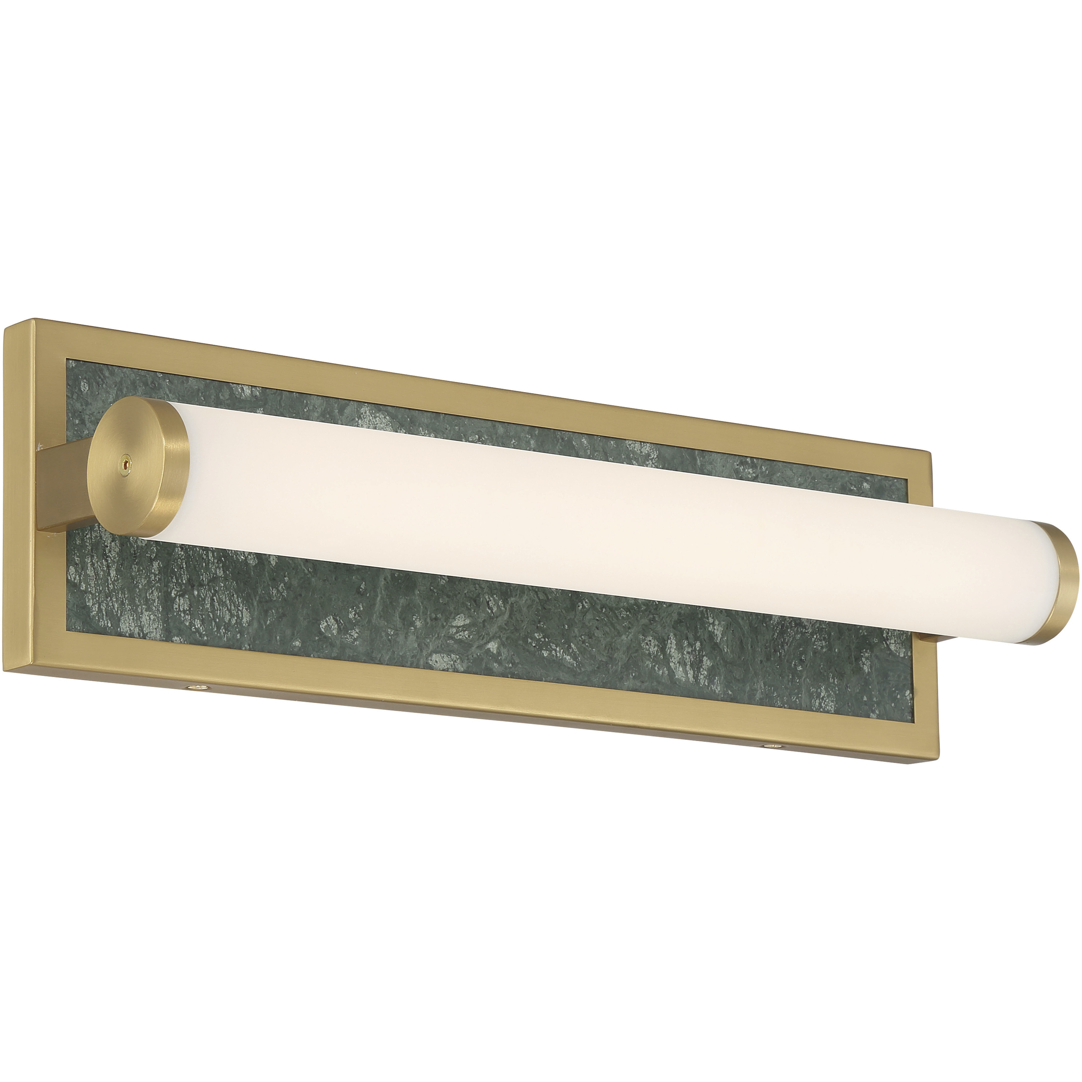 Yep Stratum 1 Light 17.5 inch Brushed Champagne Brass with Persian Green Marble Vanity Light Wall Light