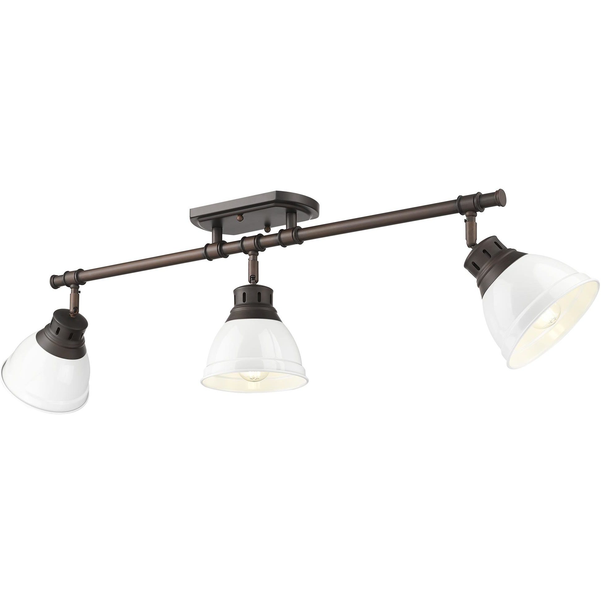 Golden Lighting 3602-3SF RBZ-WH Yep Duncan 3 Light 35.38 inch Rubbed ...