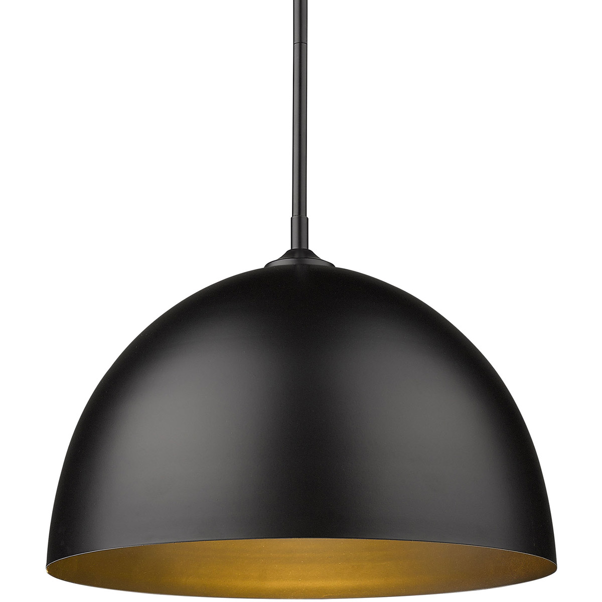 Golden Lighting 6956 L BLK BLK Zoey Matte Black Pendant Light